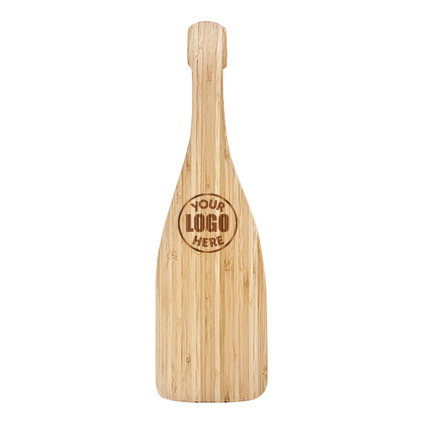 Champagne Bottle-Shaped Bamboo Cheese Board 12 pk image 1
