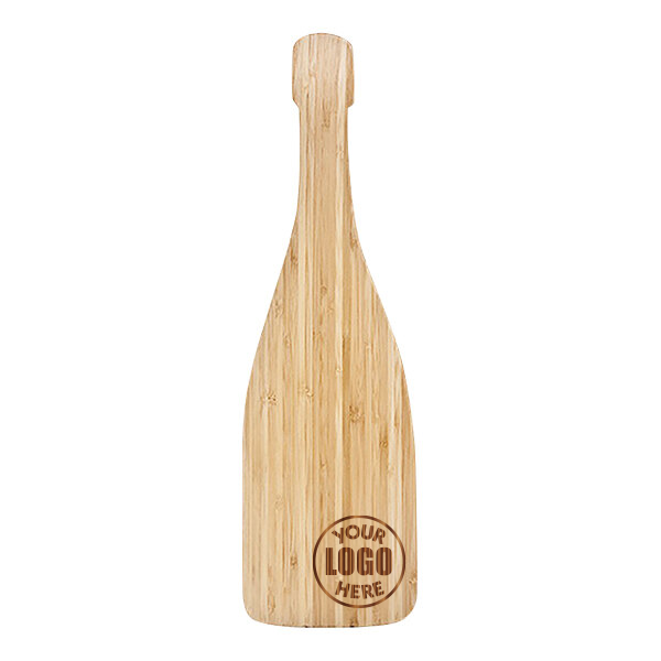 Champagne Bottle-Shaped Bamboo Cheese Board 12 pk image 0