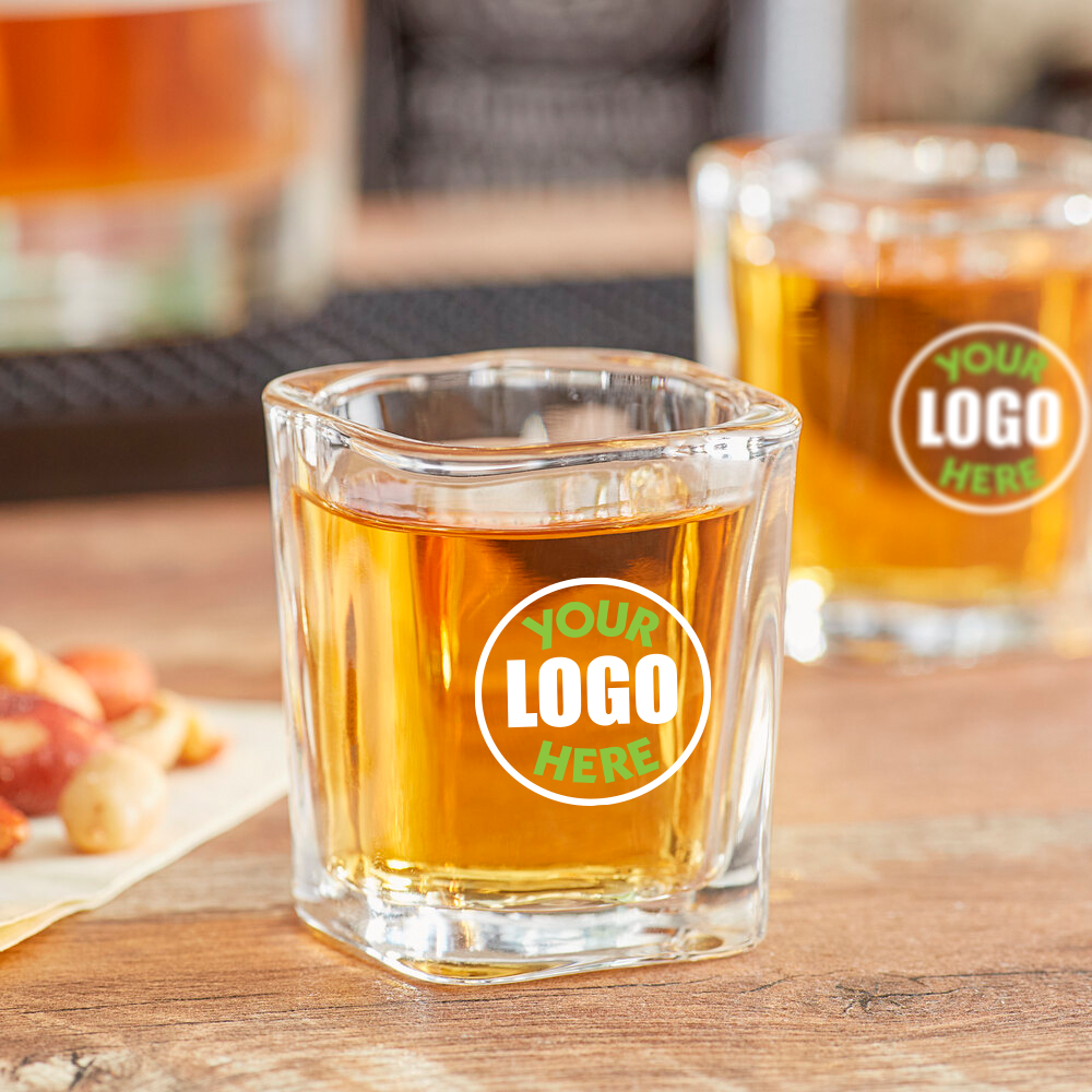 2 oz. Square Shot Glass - 12/Pack image 1
