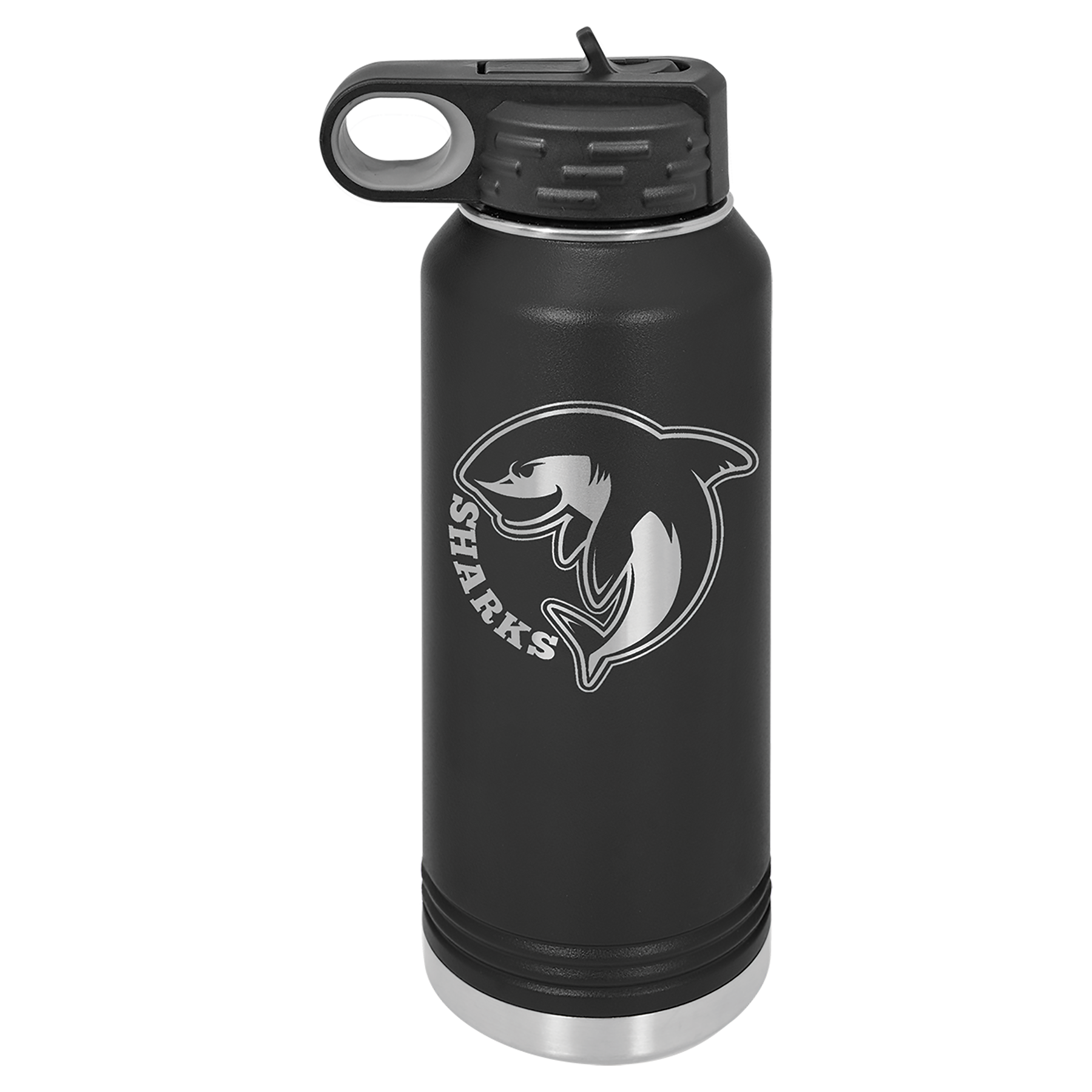 Engraved 32 oz. Insulated Ringed Water Bottle (Neutral colors) image 2