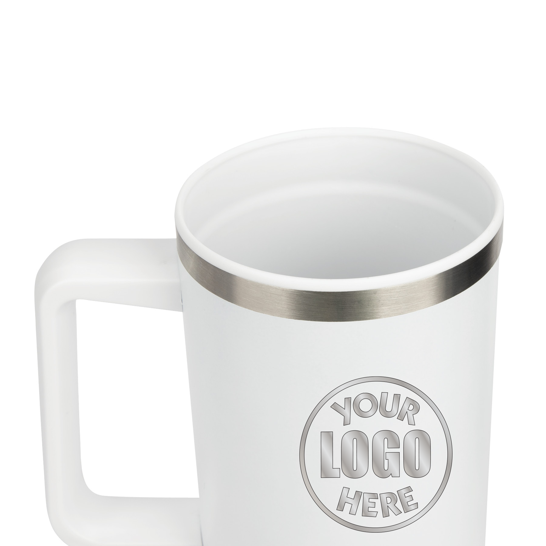 40 oz. Plastic Lined Travel Mug w/ Handel image 1