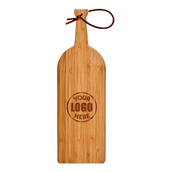 Bottle Shaped Bamboo Cutting Board image 0
