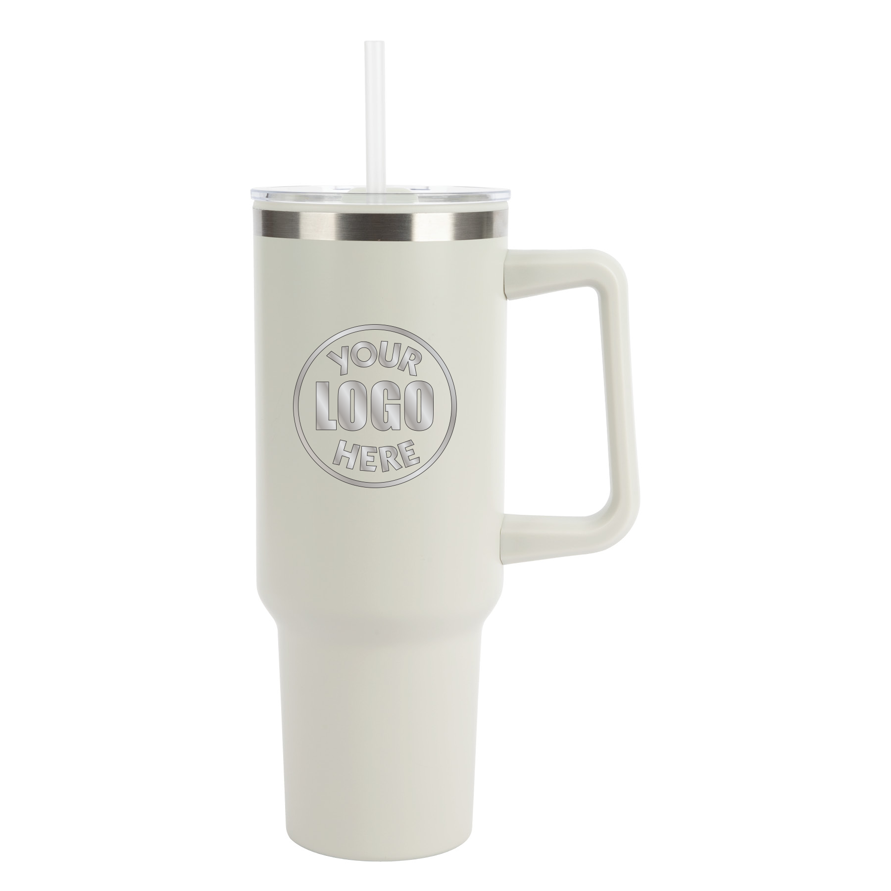 40 oz. Plastic Lined Insulated Travel Mug w/ Handle/16pk image 3