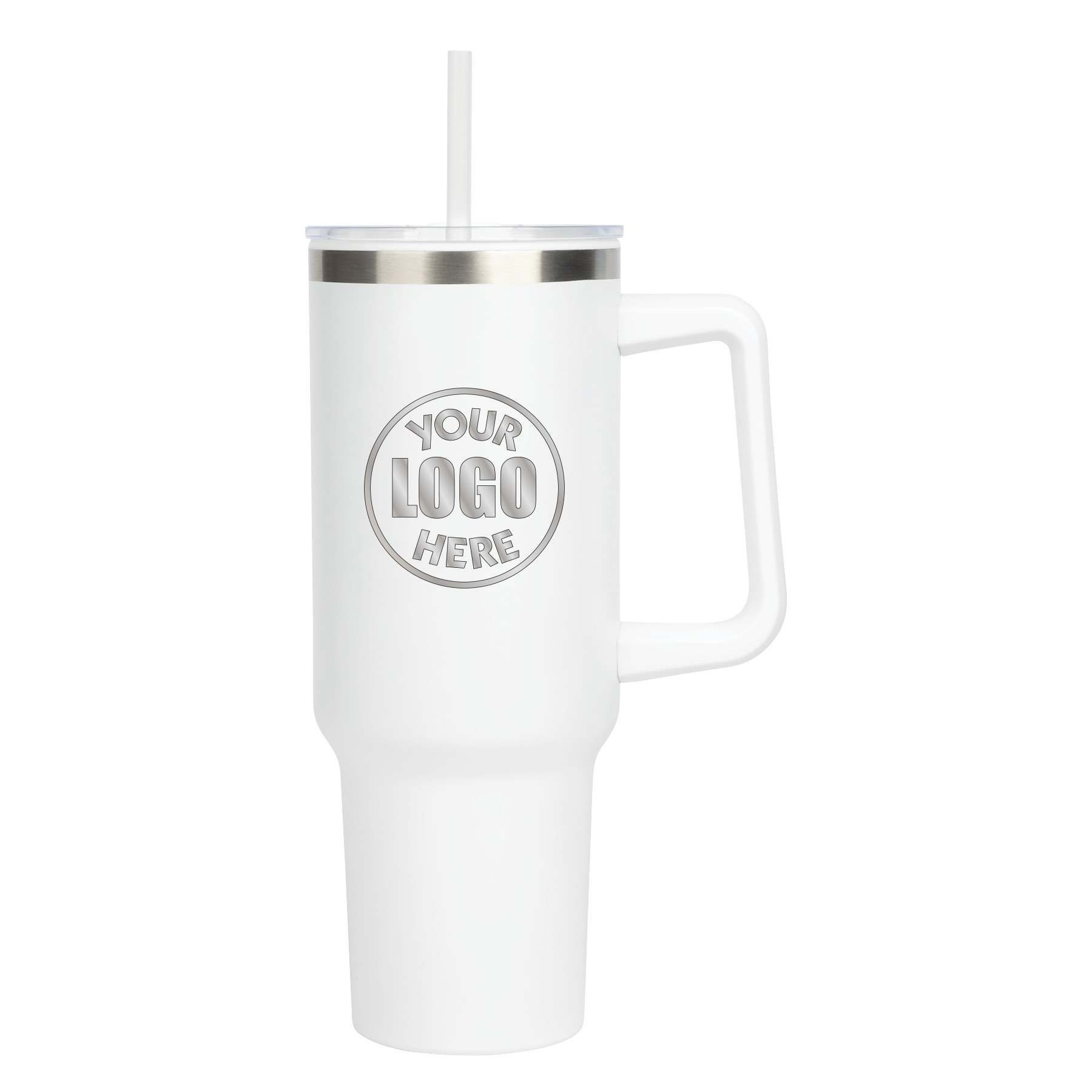 40 oz. Plastic Lined Insulated Travel Mug w/ Handle/16pk image 2