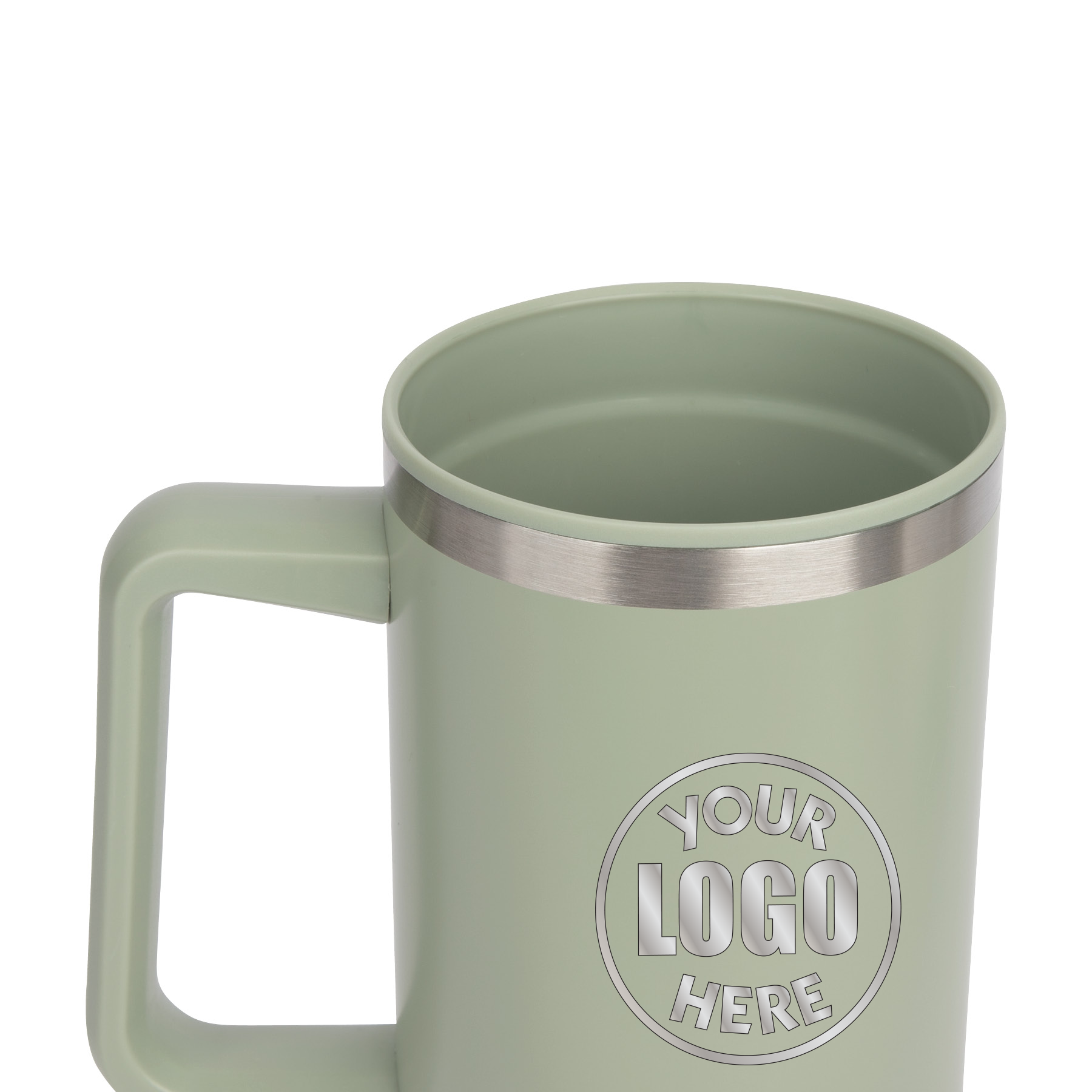 40 oz. Plastic Lined Travel Mug w/ Handel image 0
