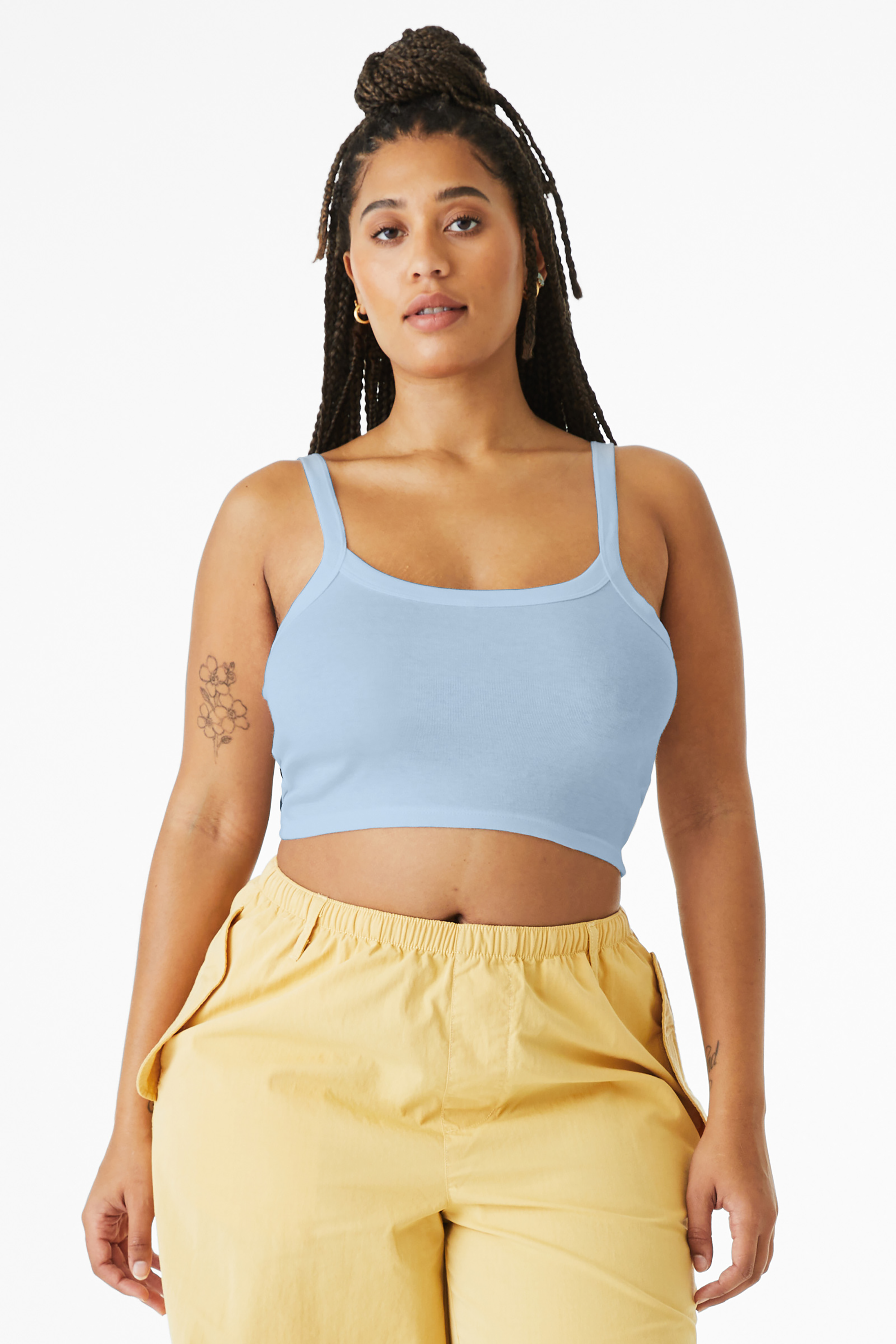 Women’s Micro Rib Spaghetti Strap Tank w Custom Printing