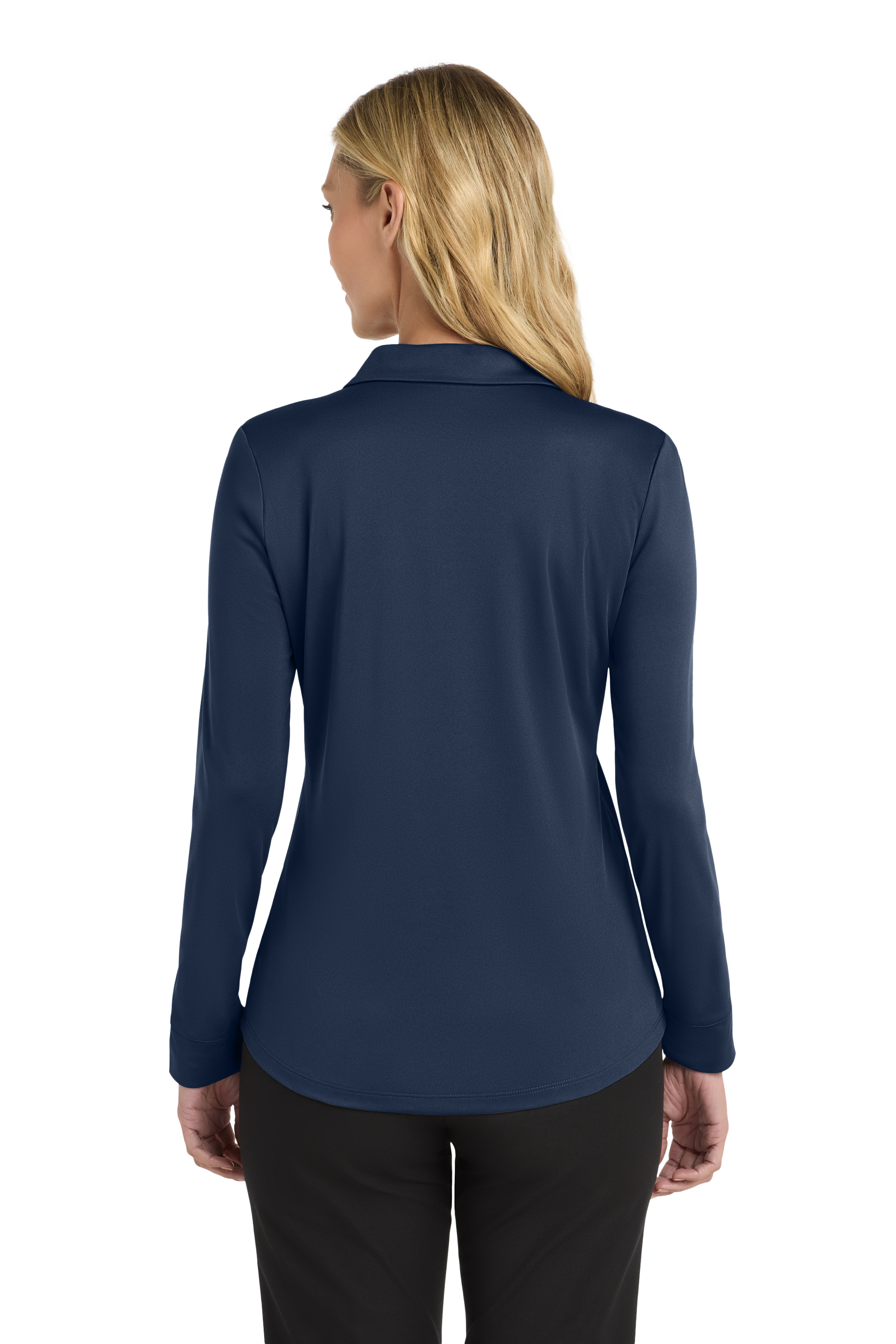 Port Authority® Women's Silk Touch™ Performance Long Sleeve Polo with Custom Printing