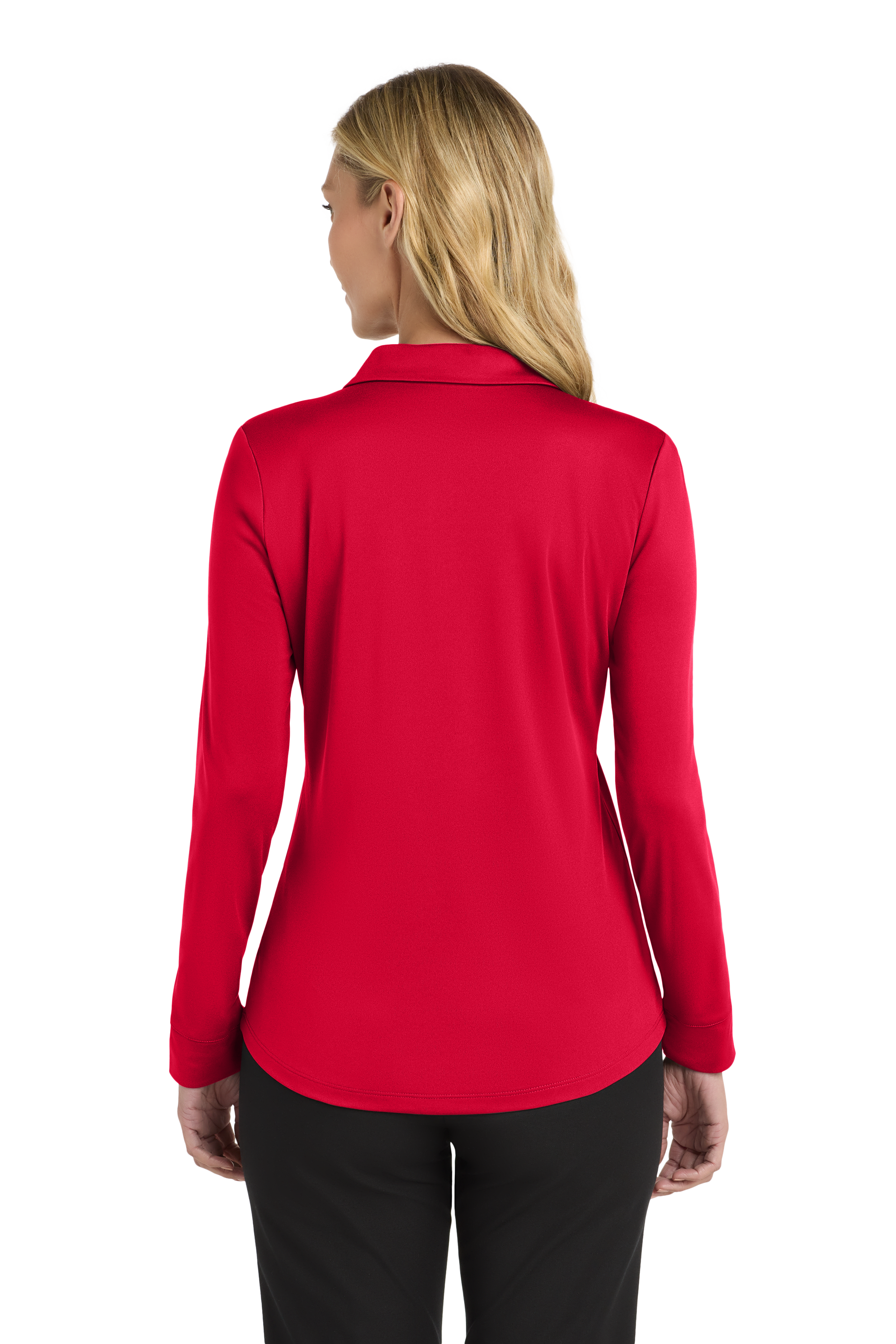 Port Authority® Women's Silk Touch™ Performance Long Sleeve Polo with Custom Printing
