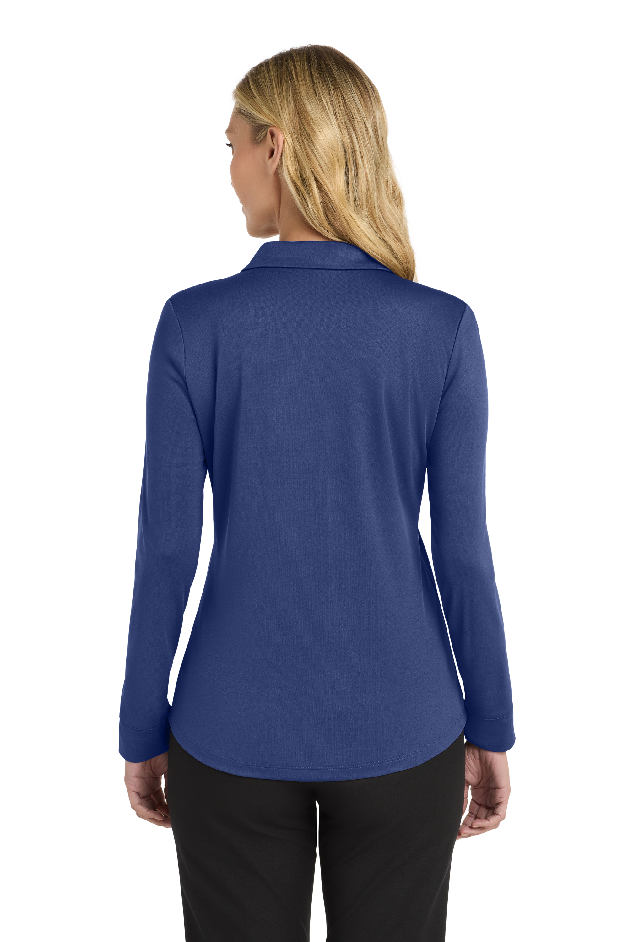 Port Authority® Women's Silk Touch™ Performance Long Sleeve Polo with Custom Printing