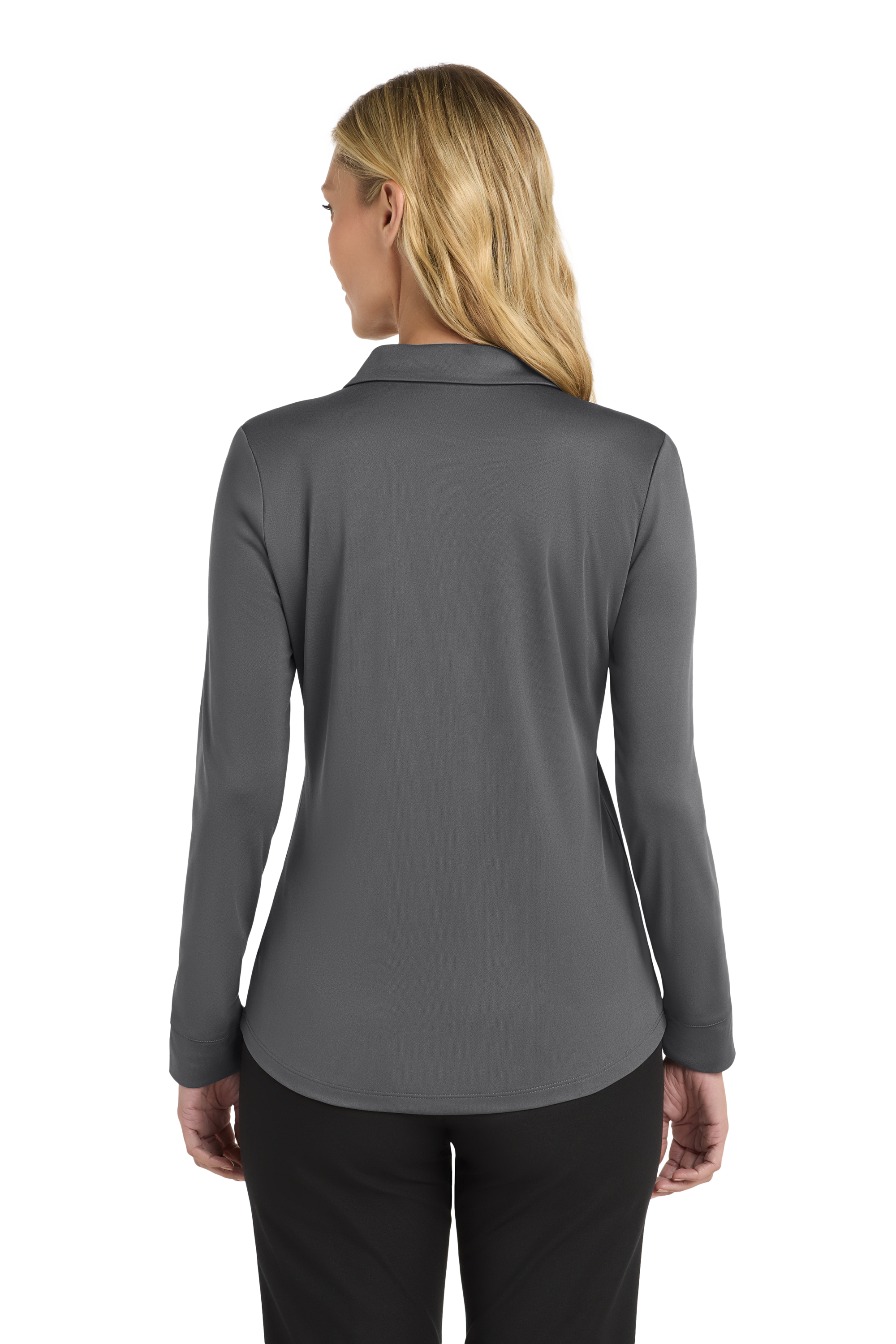 Port Authority® Women's Silk Touch™ Performance Long Sleeve Polo with Custom Printing