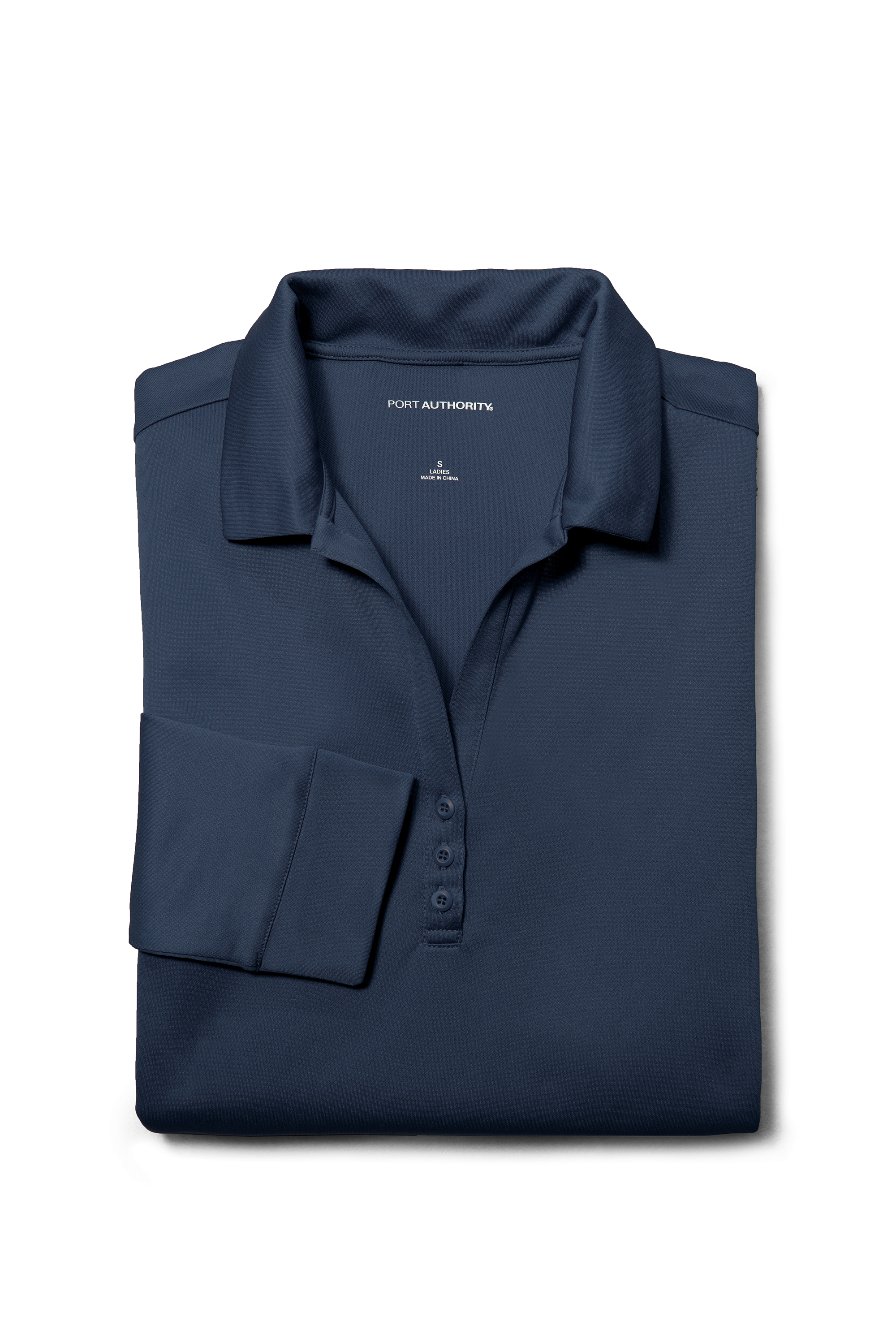 Port Authority® Women's Silk Touch™ Performance Long Sleeve Polo with Custom Printing