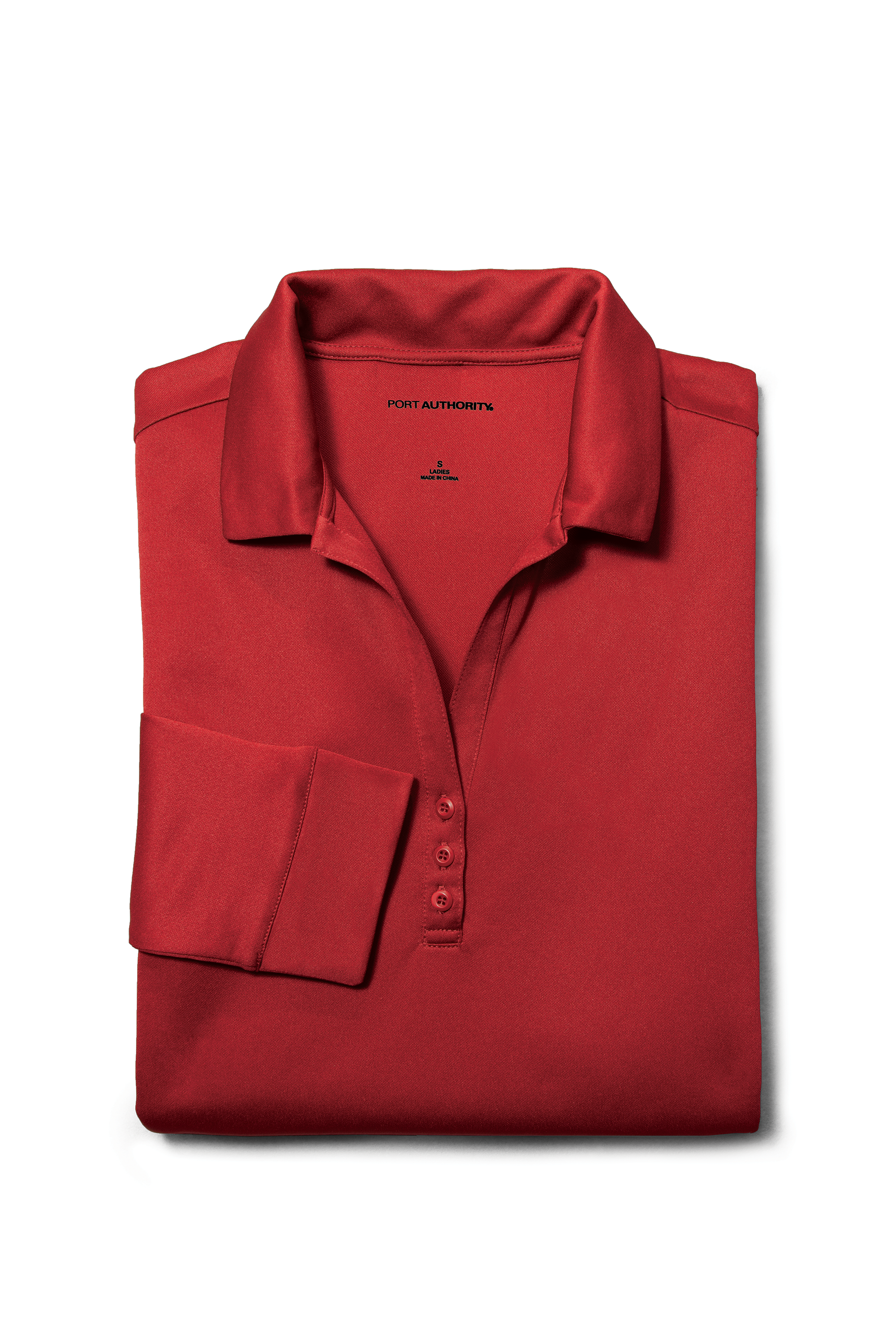 Port Authority® Women's Silk Touch™ Performance Long Sleeve Polo with Custom Printing