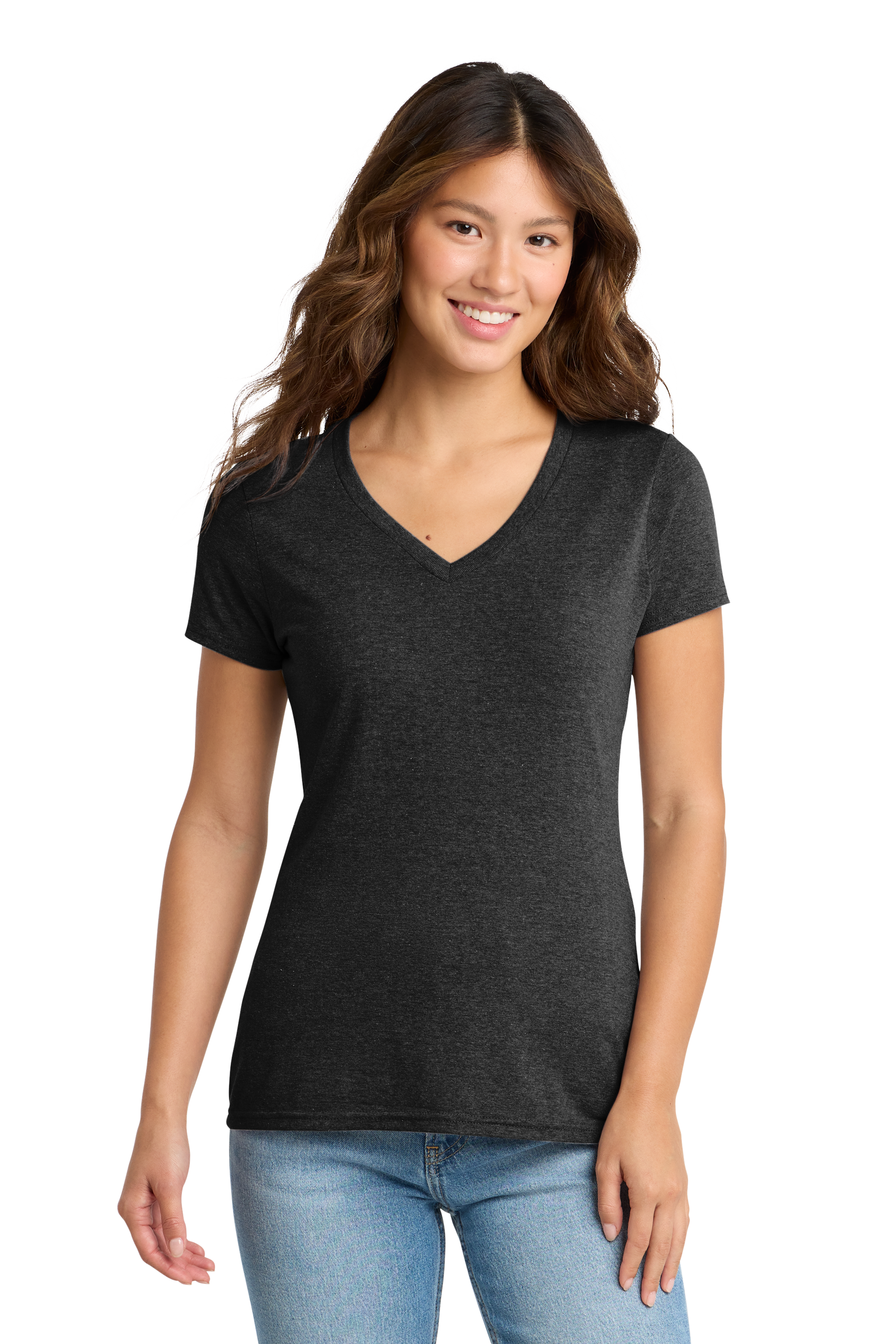 Women's Tri-Blend V-Neck Tee w Custom Printing
