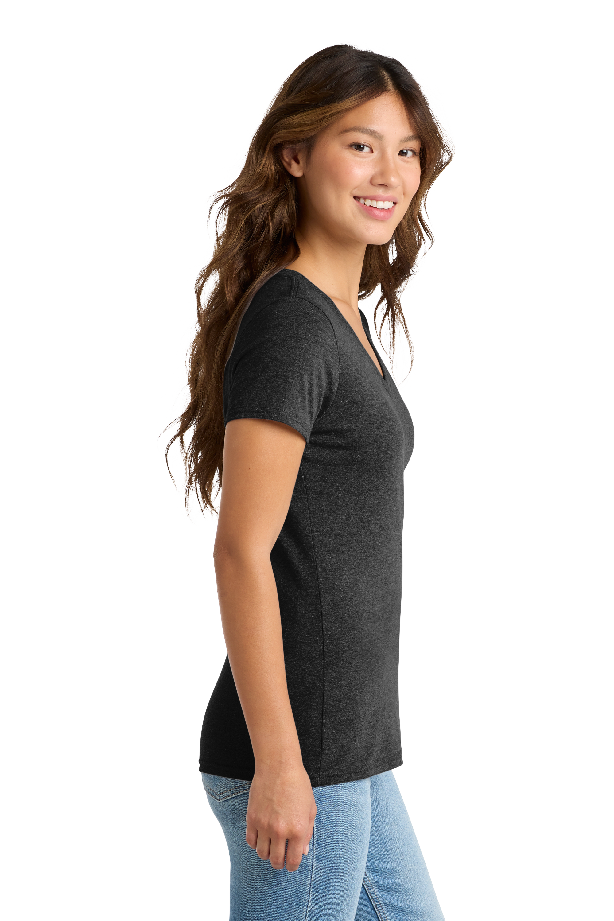 Women's Tri-Blend V-Neck Tee w Custom Printing