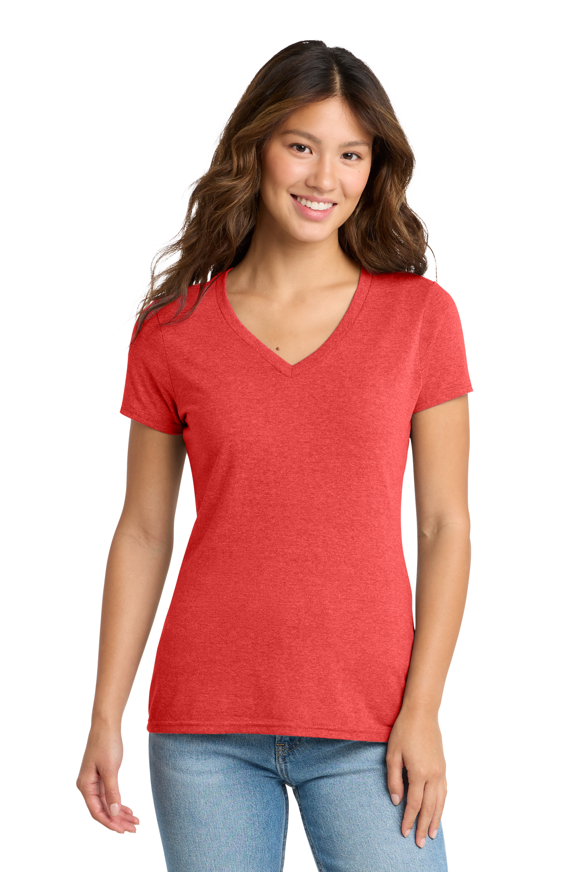 Women's Tri-Blend V-Neck Tee w Custom Printing