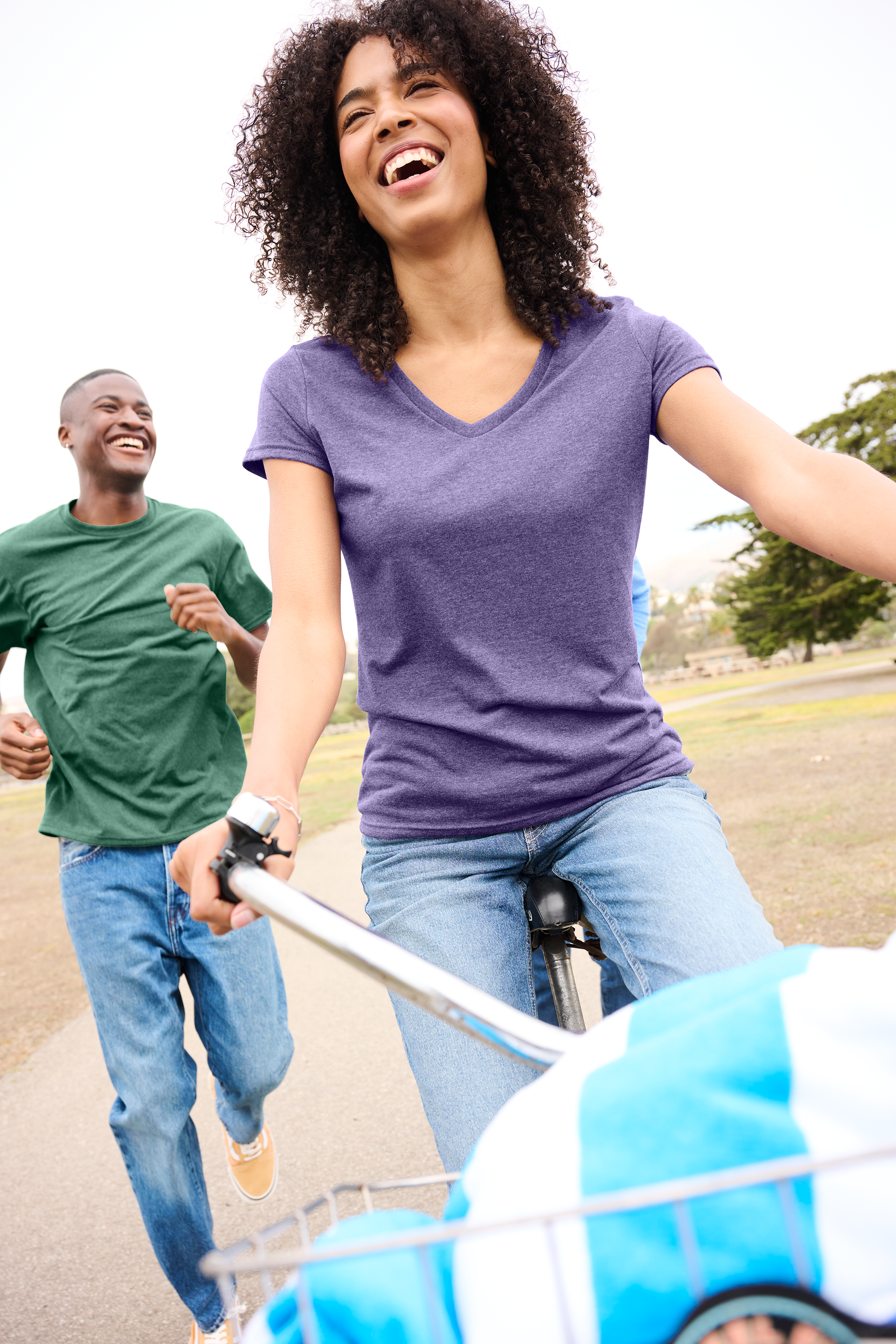 Women's Tri-Blend V-Neck Tee w Custom Printing