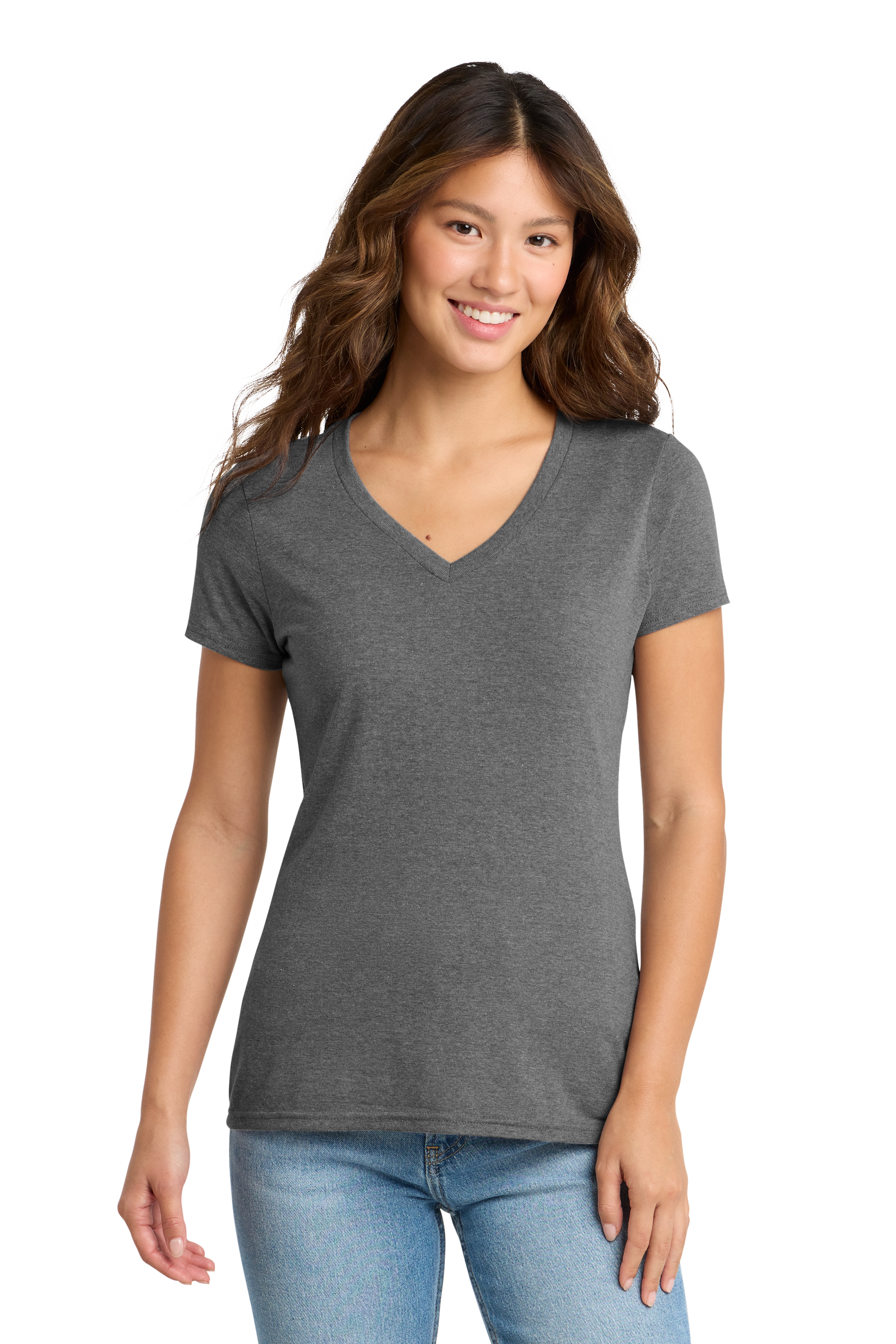 Women's Tri-Blend V-Neck Tee w Custom Printing