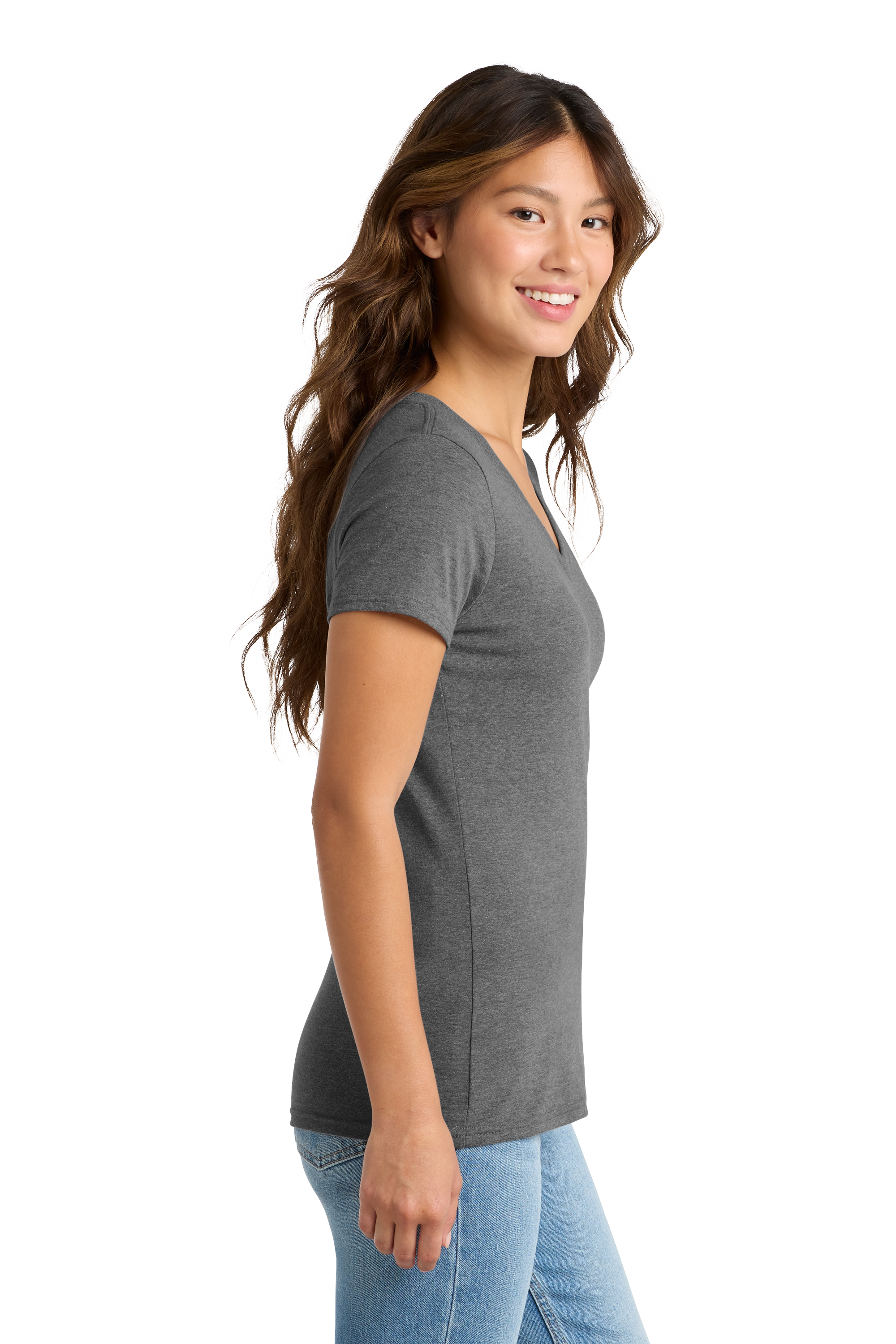 Women's Tri-Blend V-Neck Tee w Custom Printing