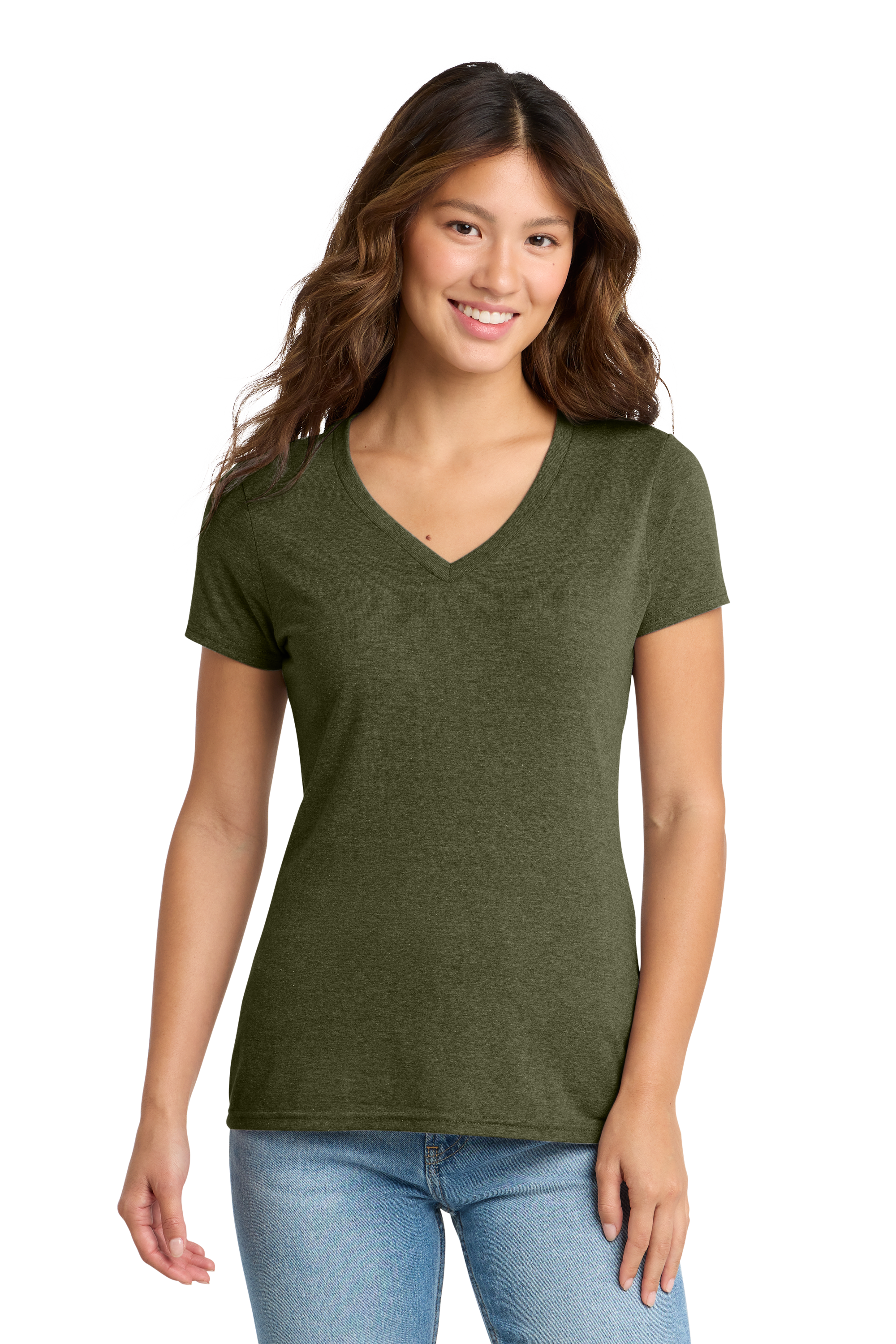 Women's Tri-Blend V-Neck Tee w Custom Printing