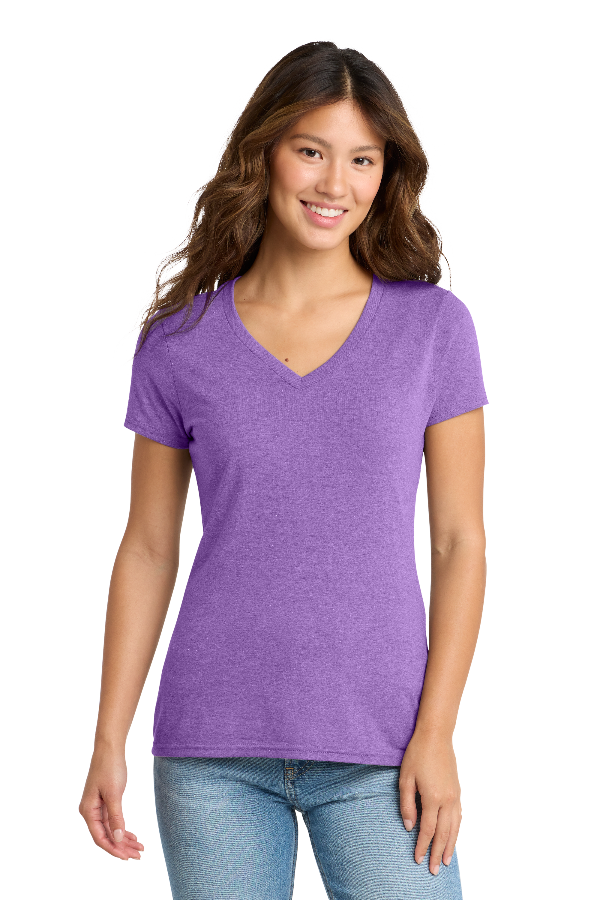 Women's Tri-Blend V-Neck Tee w Custom Printing