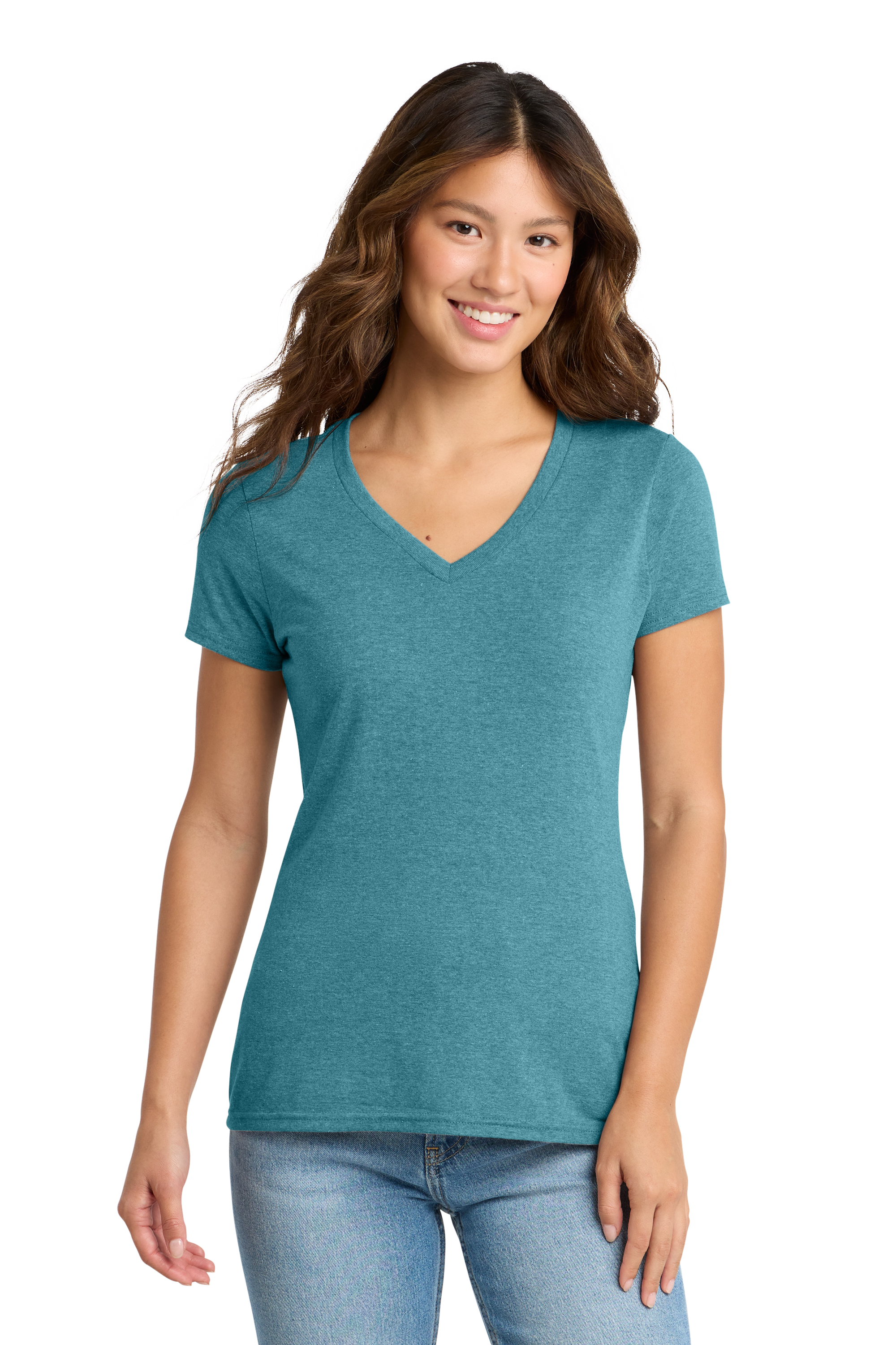Women's Tri-Blend V-Neck Tee w Custom Printing