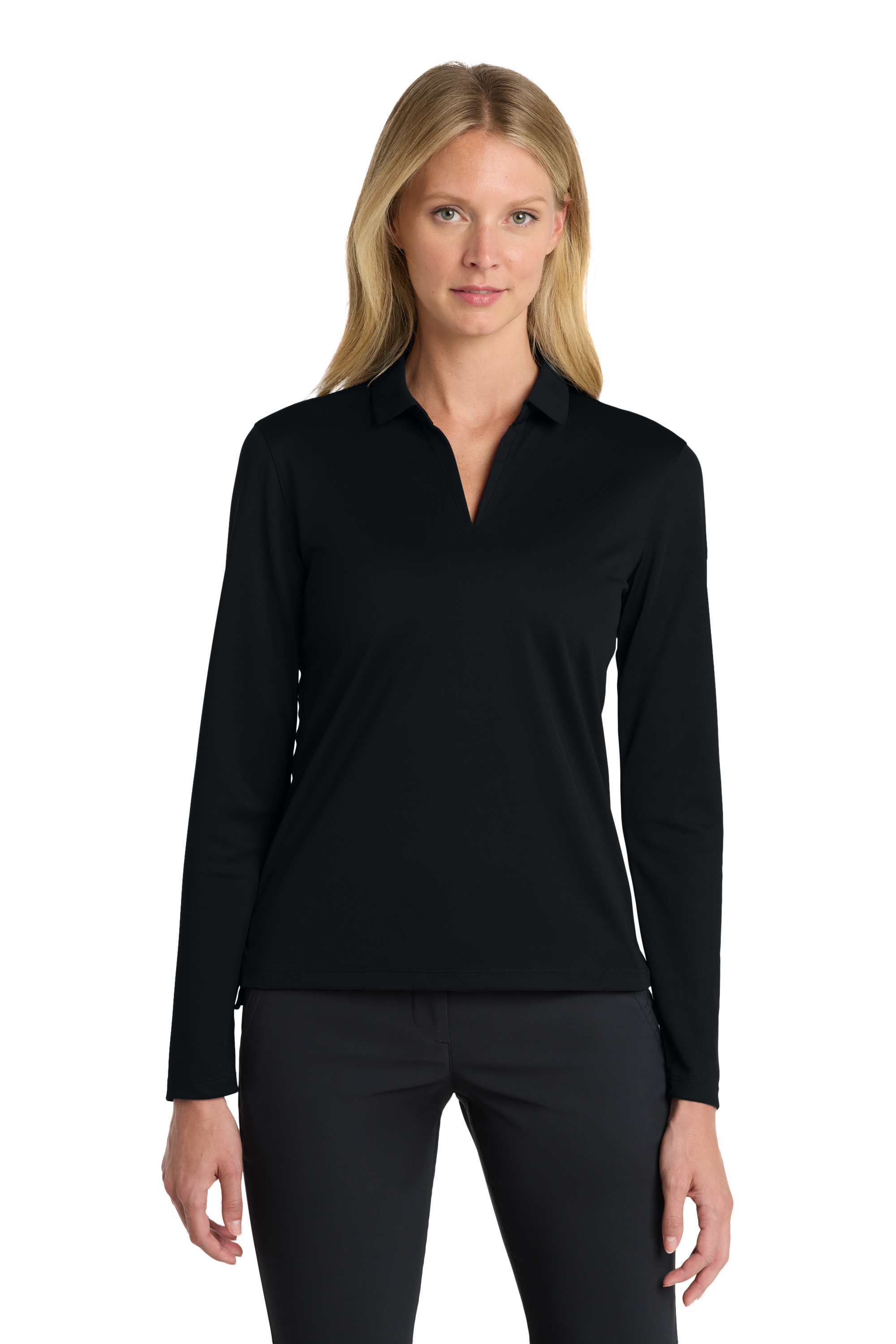 Nike Women's Dri-FIT Micro Pique 2.0 Long Sleeve Polo with Custom Printing!