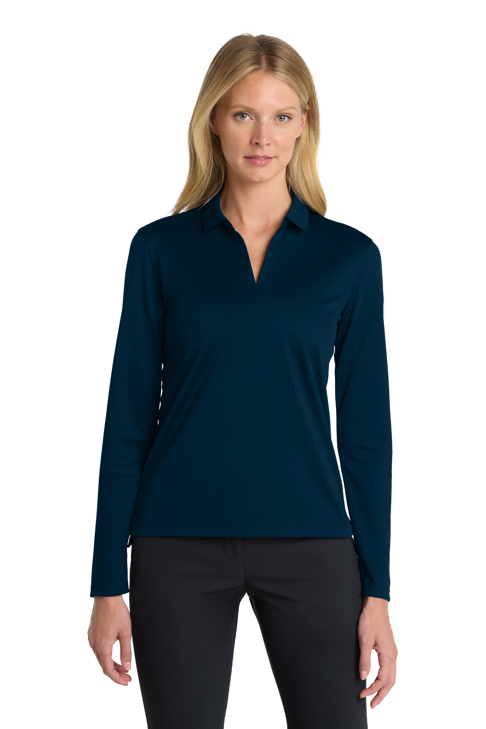 Nike Women's Dri-FIT Micro Pique 2.0 Long Sleeve Polo with Custom Printing!