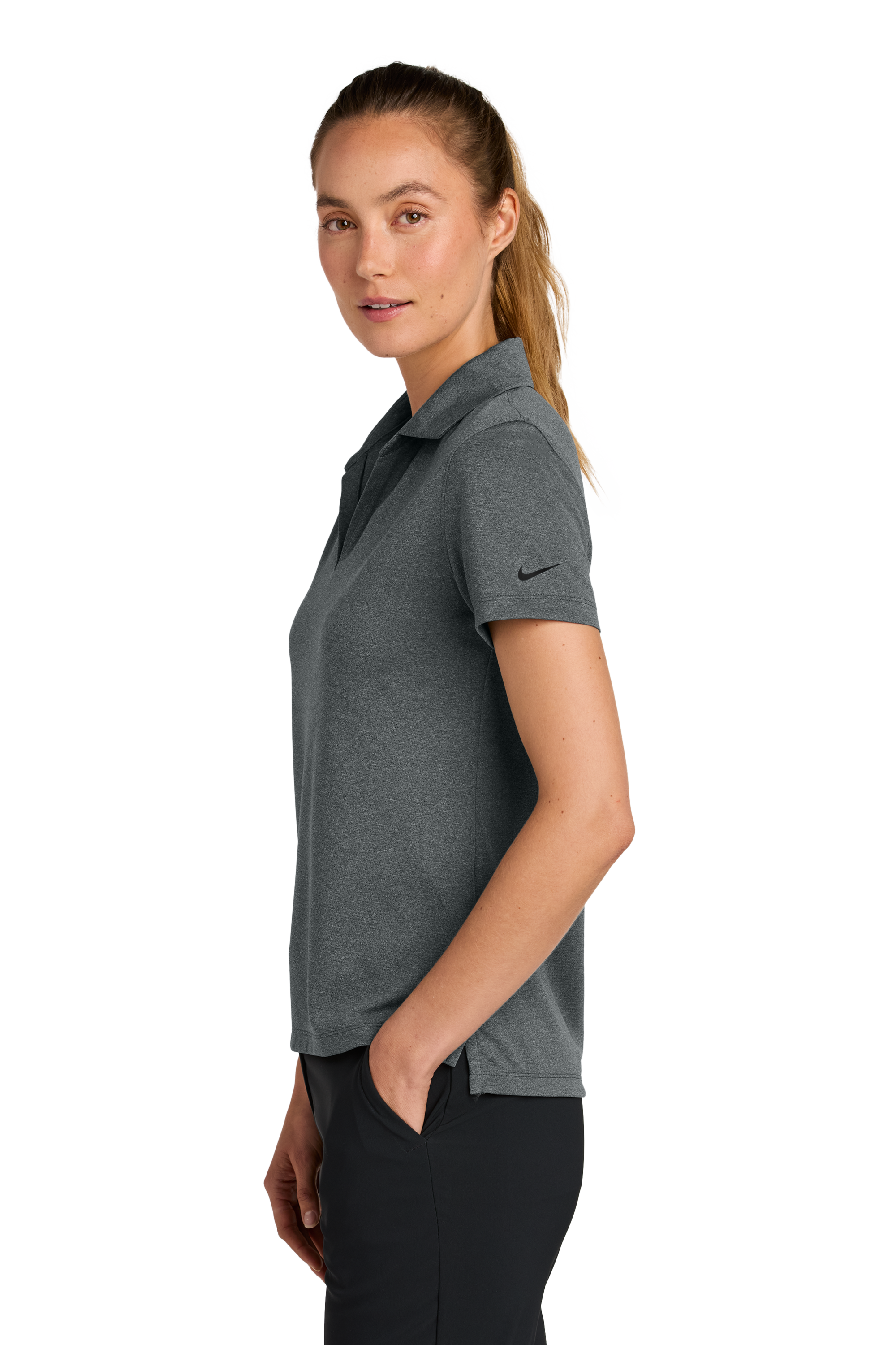 Nike Women’s Dri-FIT Smooth Heather Polo with Custom Printing