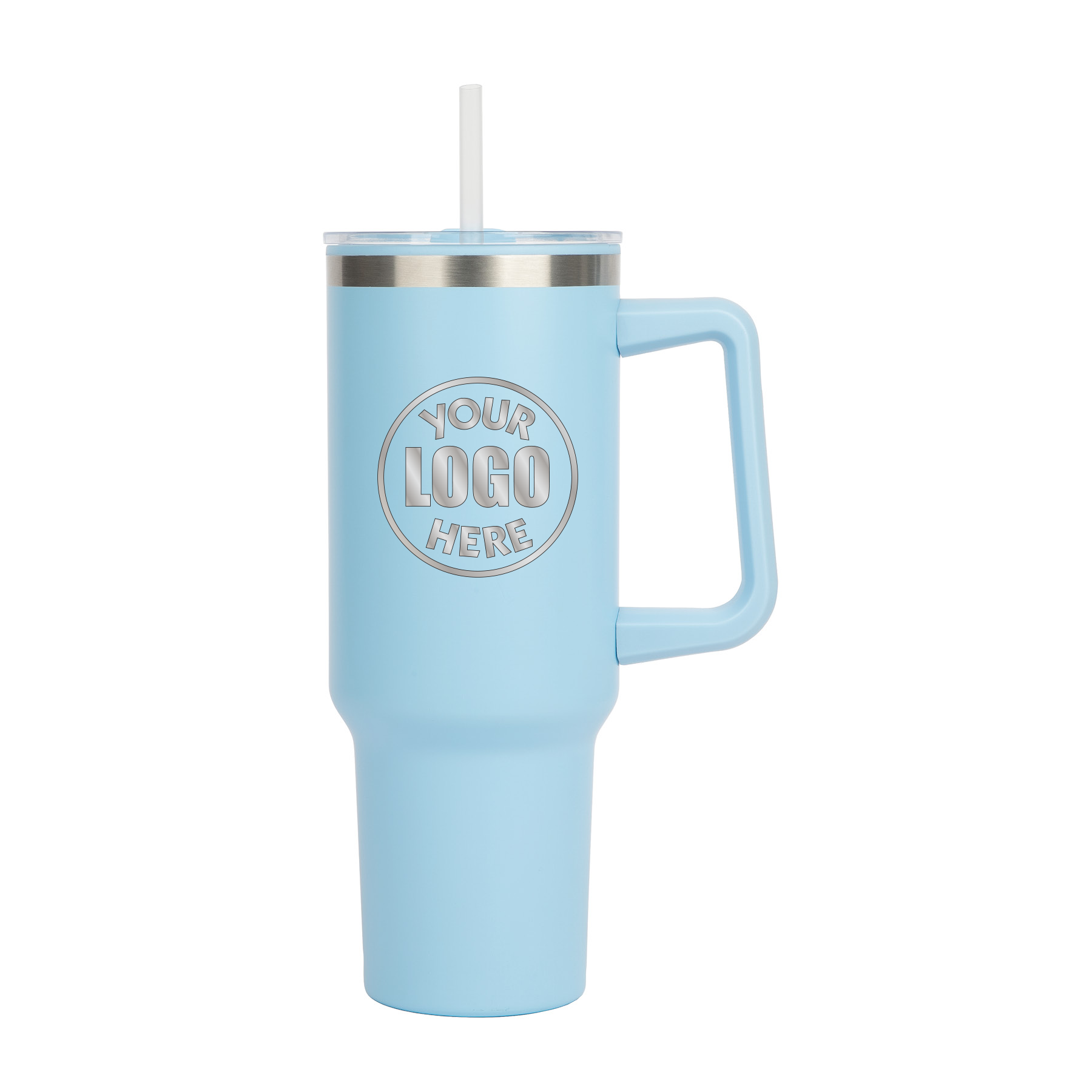 40 oz. Plastic Lined Insulated Travel Mug w/ Handle/16pk image 1