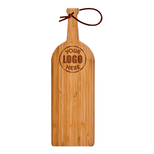 Bottle Shaped Bamboo Cutting Board - 12 pk image 2