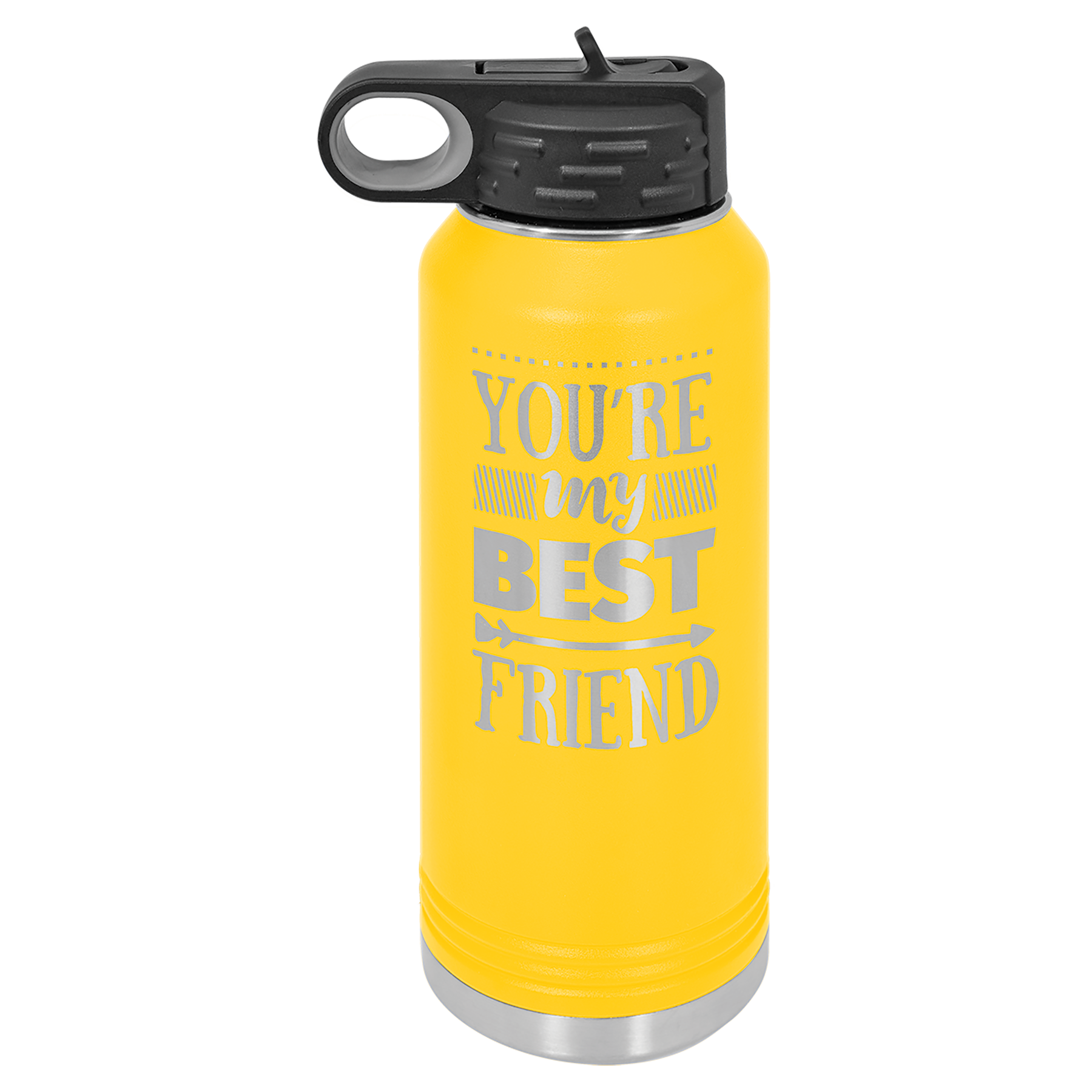 Engraved 32 oz Insulated Ringed Water Bottle image 2