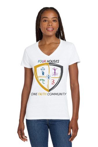 Adult Women's ALL Houses Shirt (OLL Staff Only) V-Neck image 0