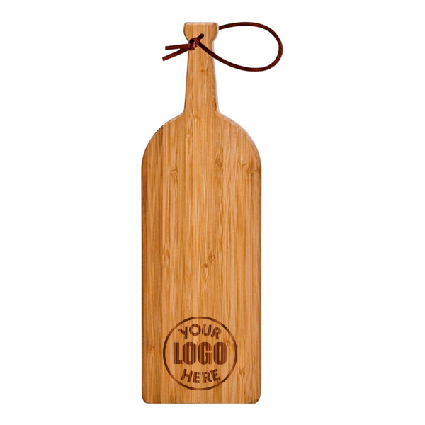 Bottle Shaped Bamboo Cutting Board - 12 pk image 3