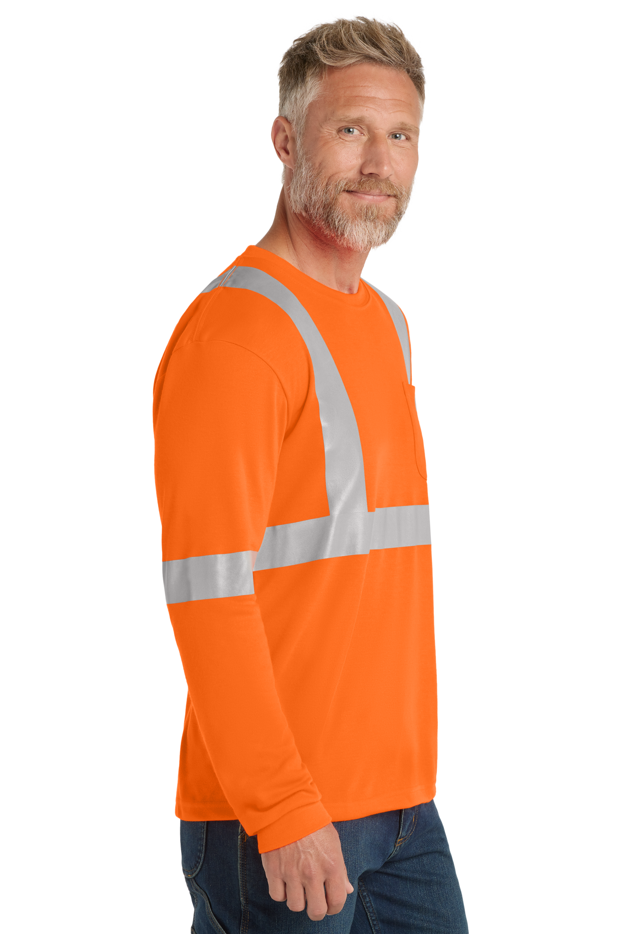 Performance Safety T-Shirt- CornerStone® ANSI 107 Class 2 Safety T-Shirt Long Sleeve