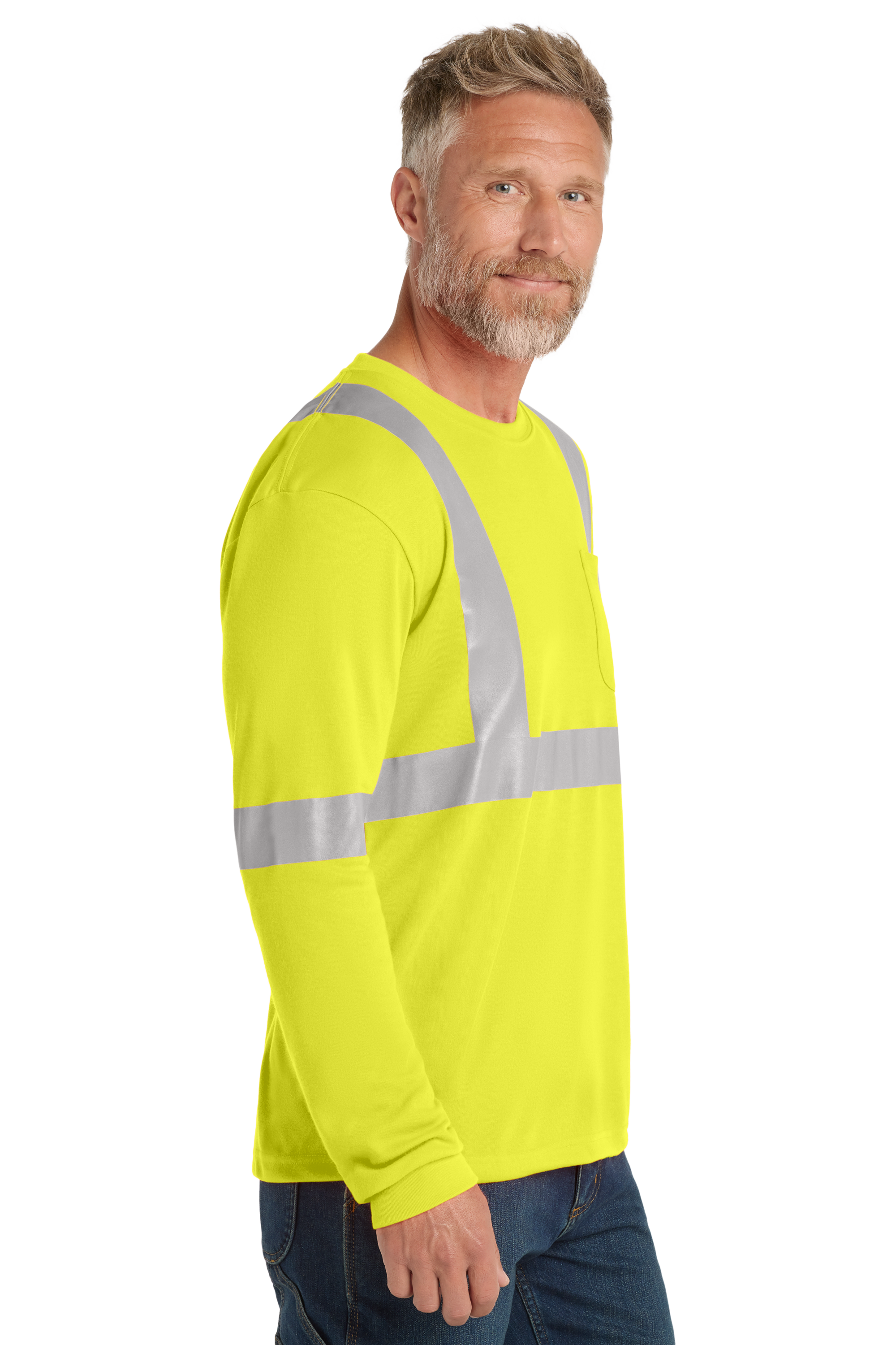 Performance Safety T-Shirt- CornerStone® ANSI 107 Class 2 Safety T-Shirt Long Sleeve