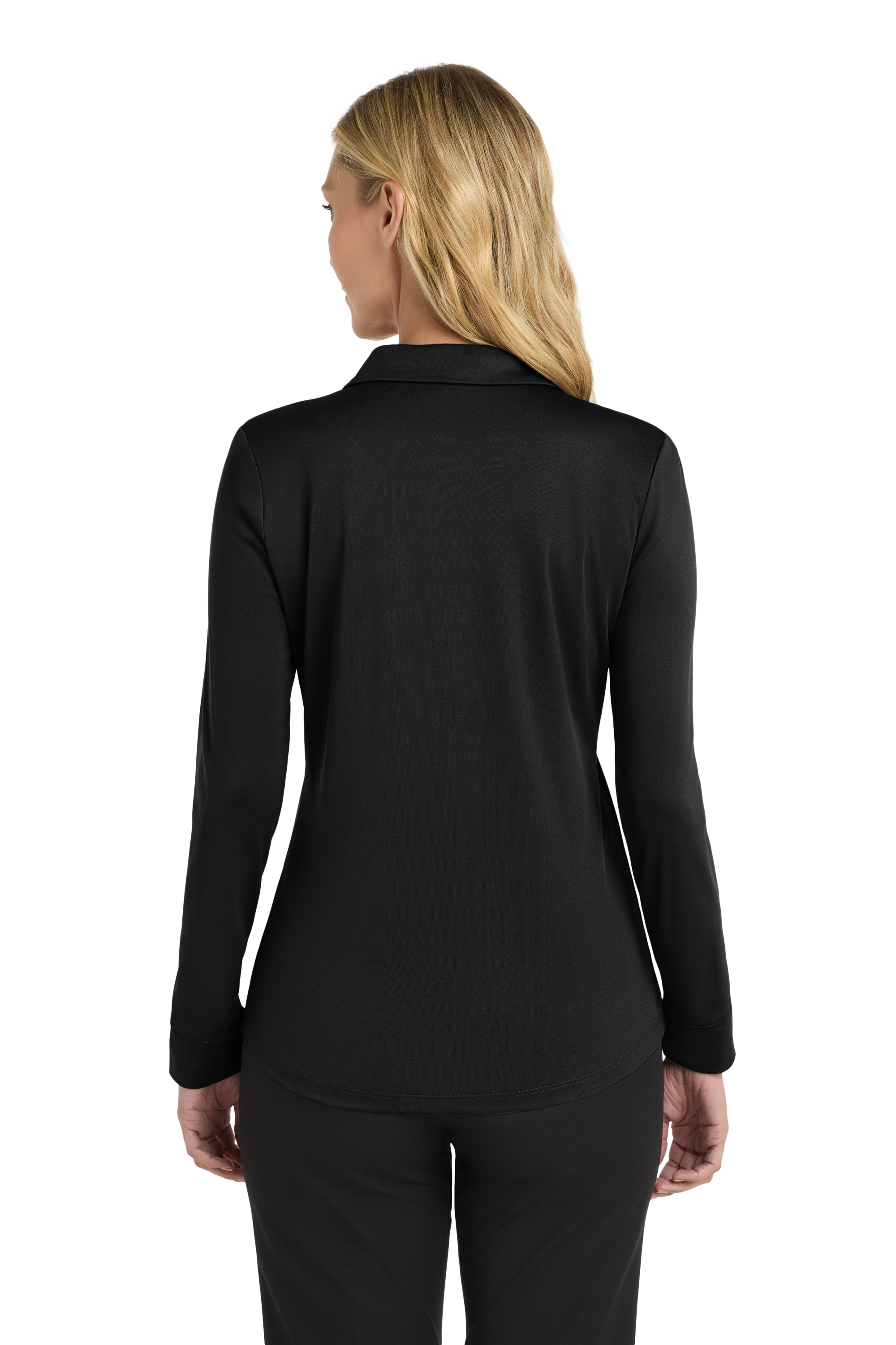 Port Authority® Women's Silk Touch™ Performance Long Sleeve Polo with Custom Printing