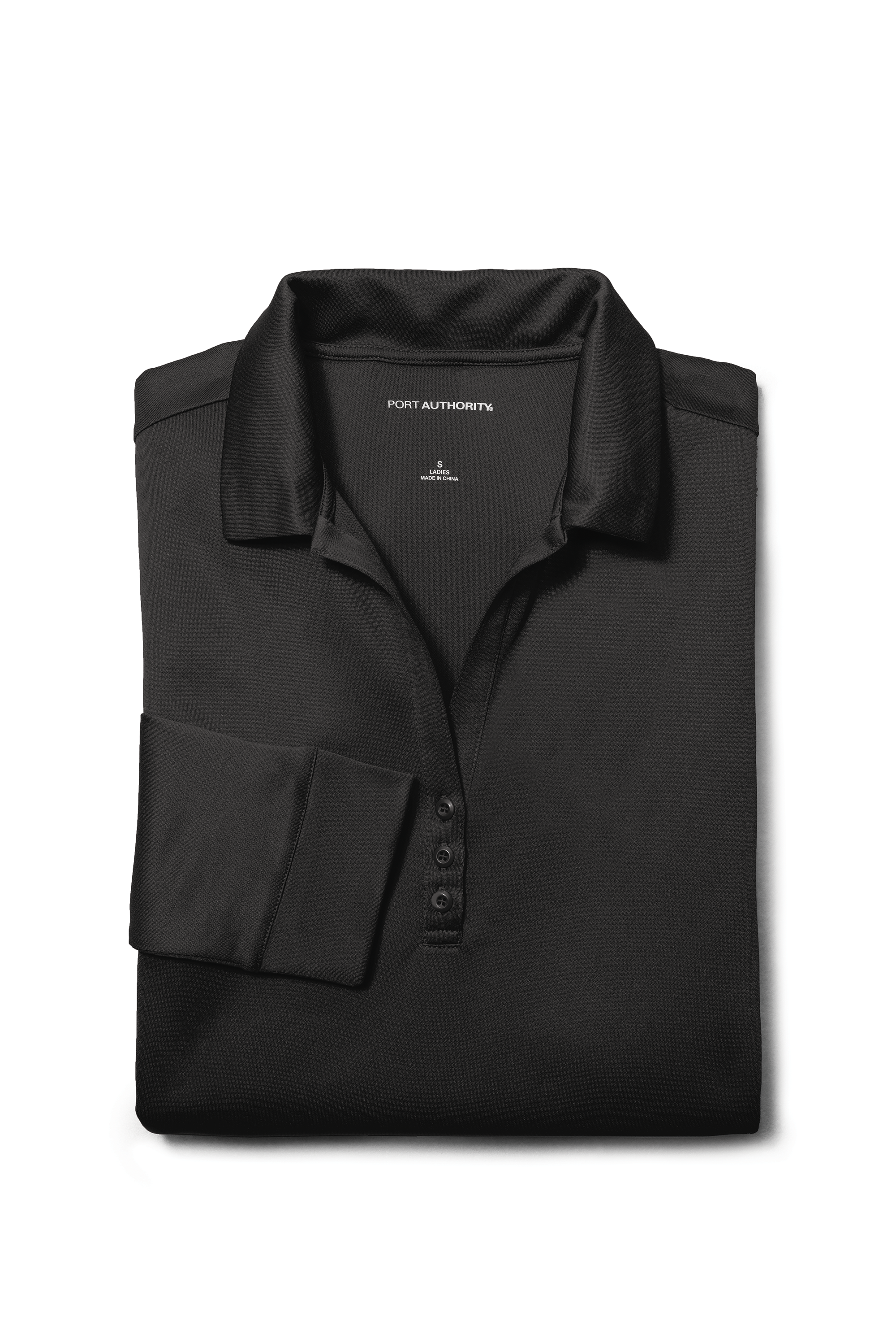 Port Authority® Women's Silk Touch™ Performance Long Sleeve Polo with Custom Printing