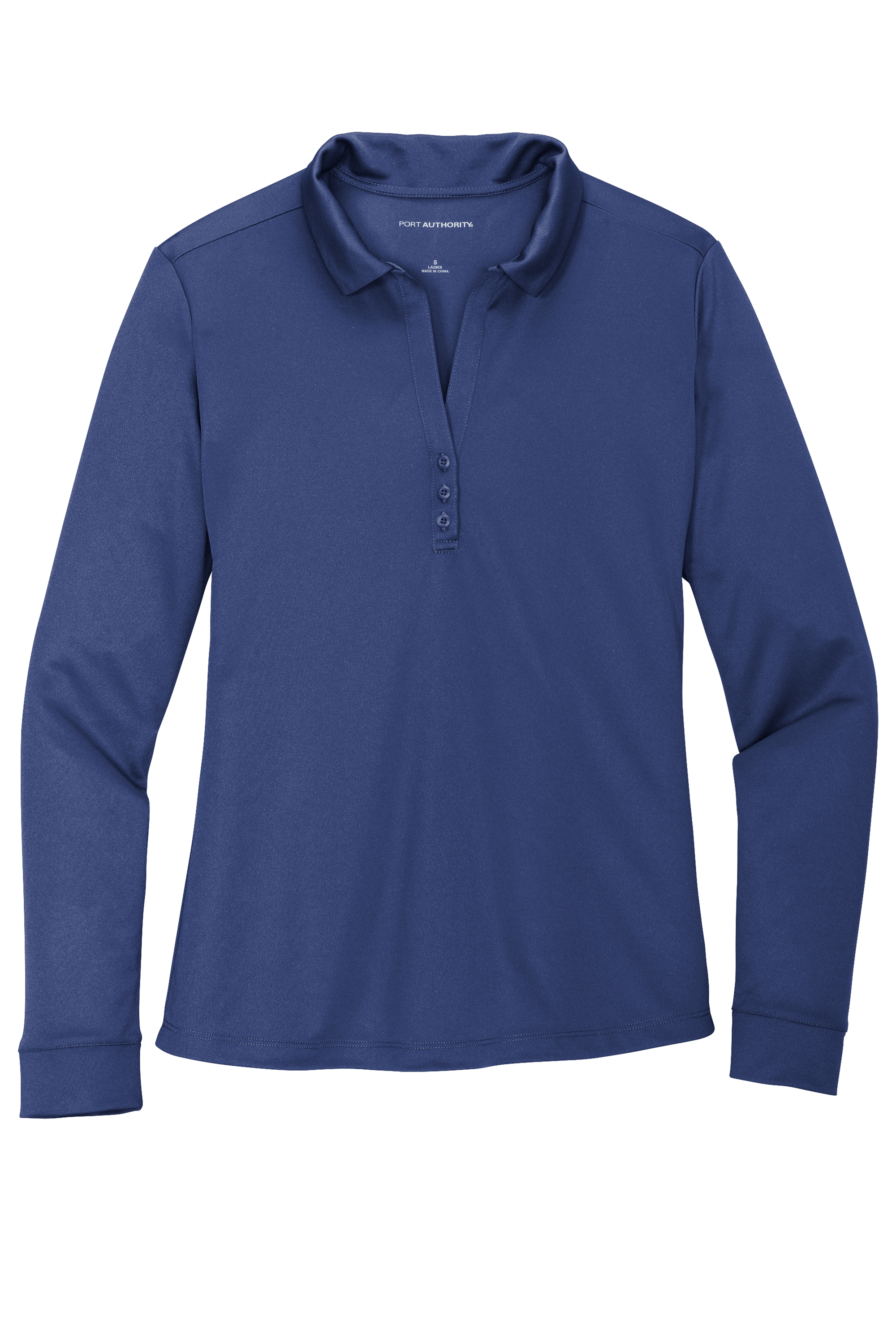 Port Authority® Women's Silk Touch™ Performance Long Sleeve Polo with Custom Printing