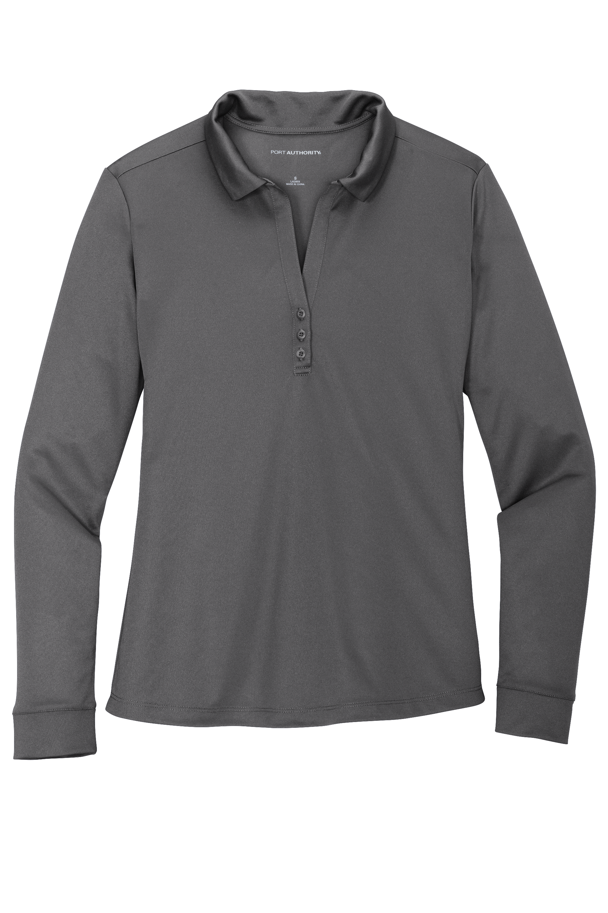 Port Authority® Women's Silk Touch™ Performance Long Sleeve Polo with Custom Printing