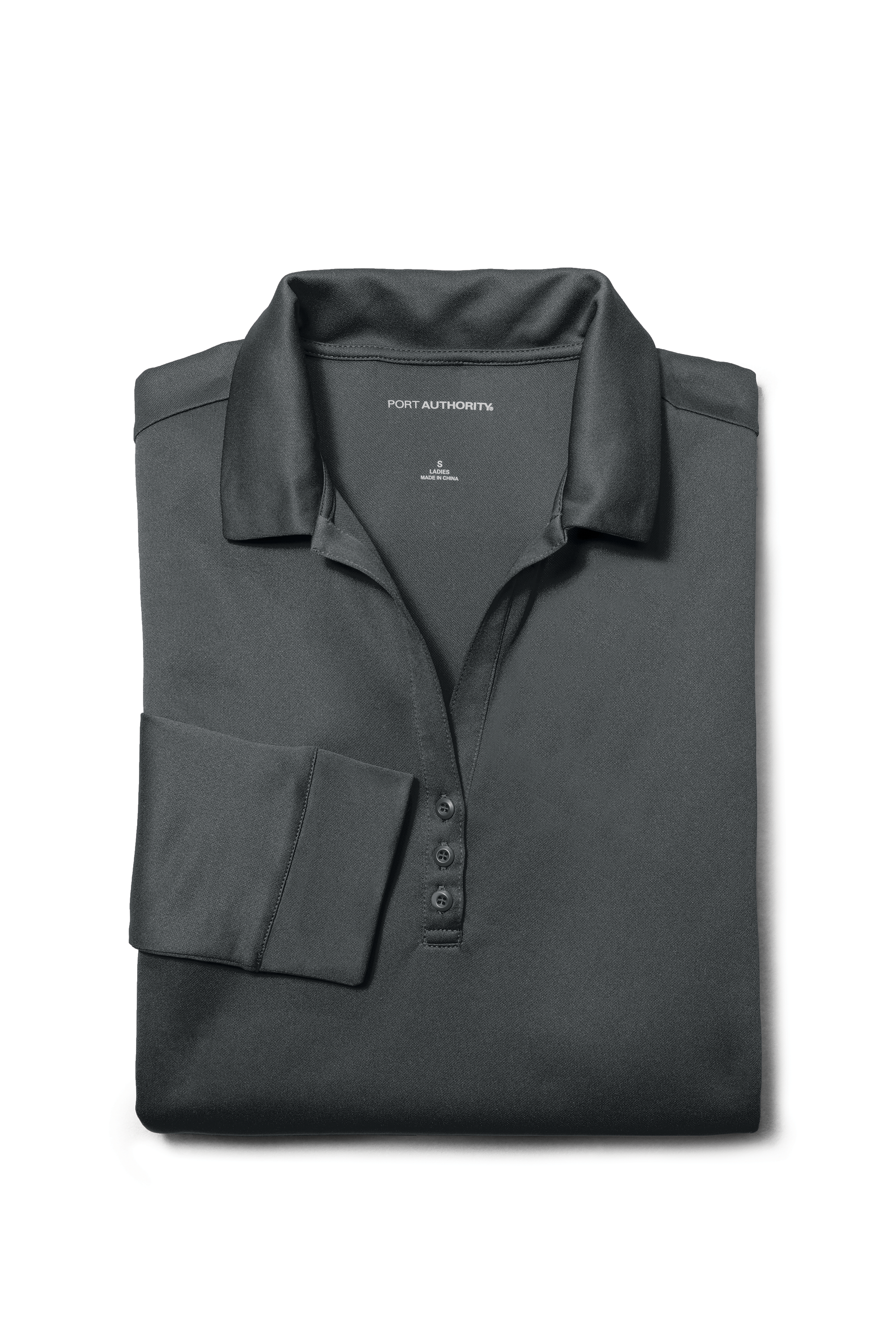 Port Authority® Women's Silk Touch™ Performance Long Sleeve Polo with Custom Printing