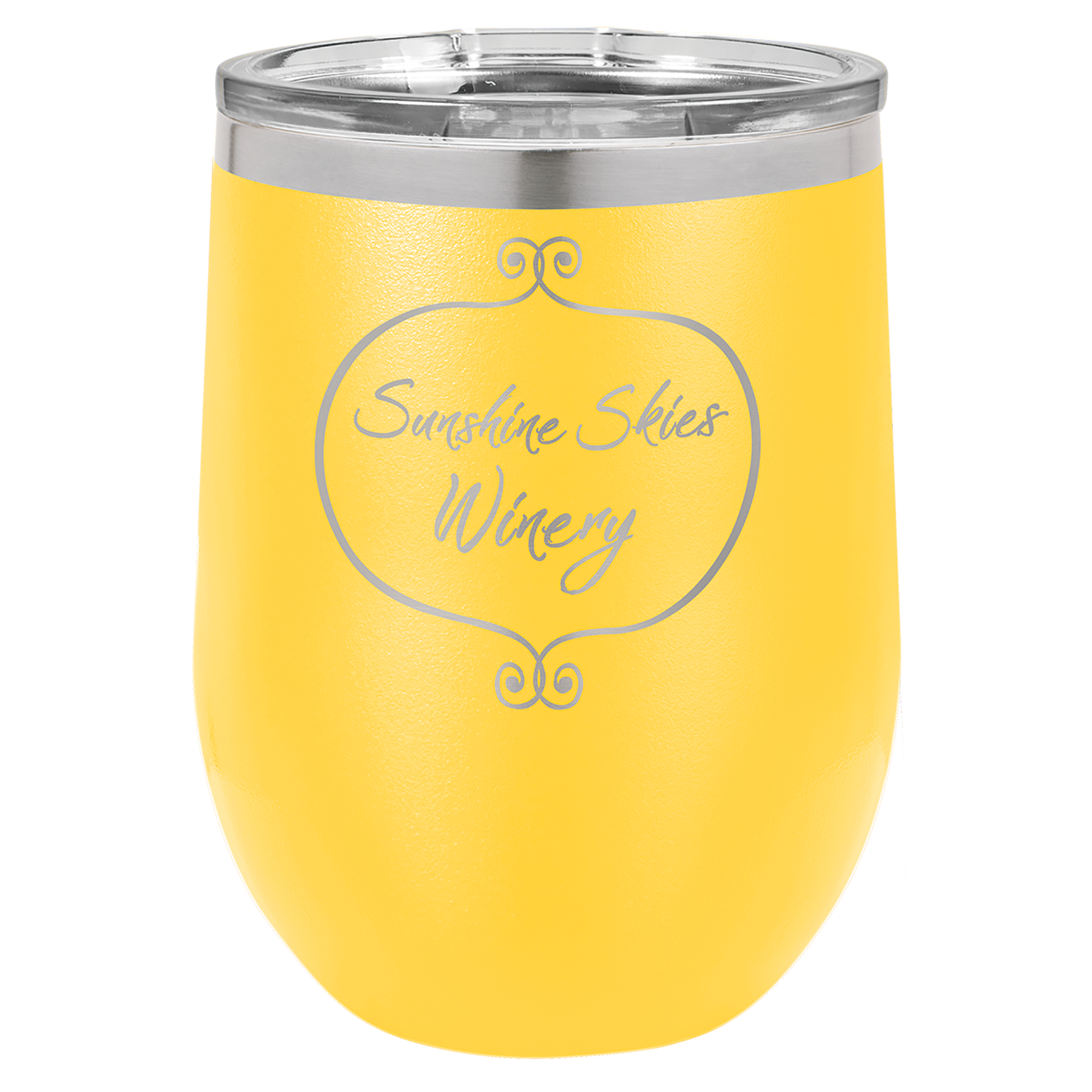 12 oz.  Insulated Wine Tumbler with Lid image 1