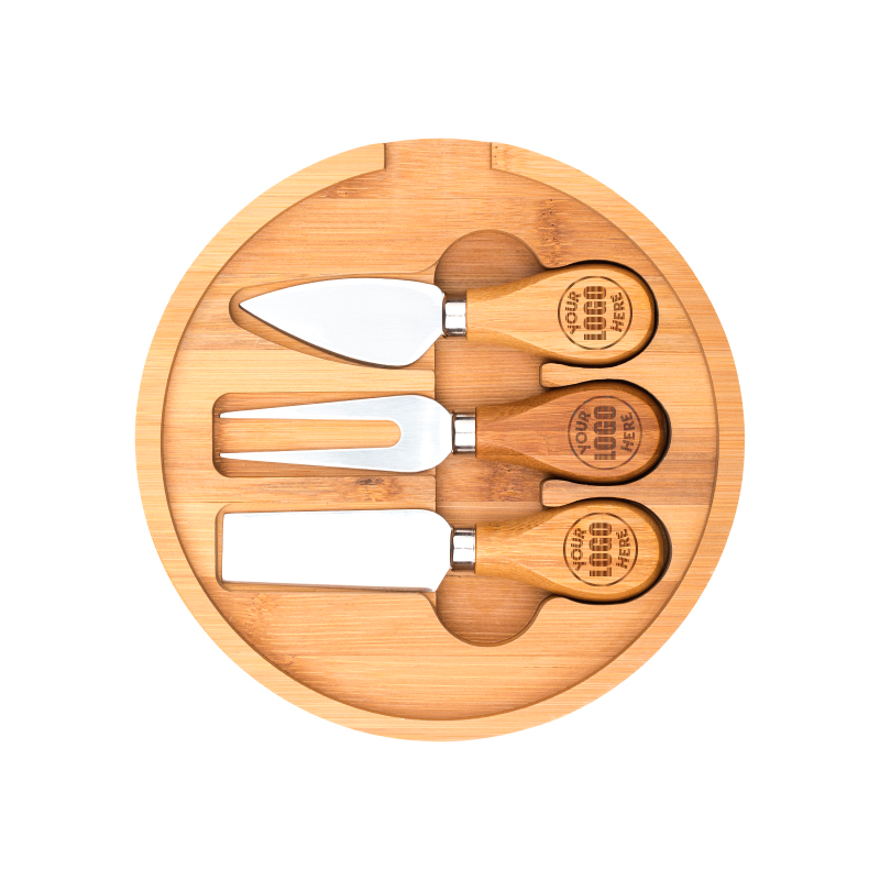 Round Cheese Board & Knife set -25 pk image 1