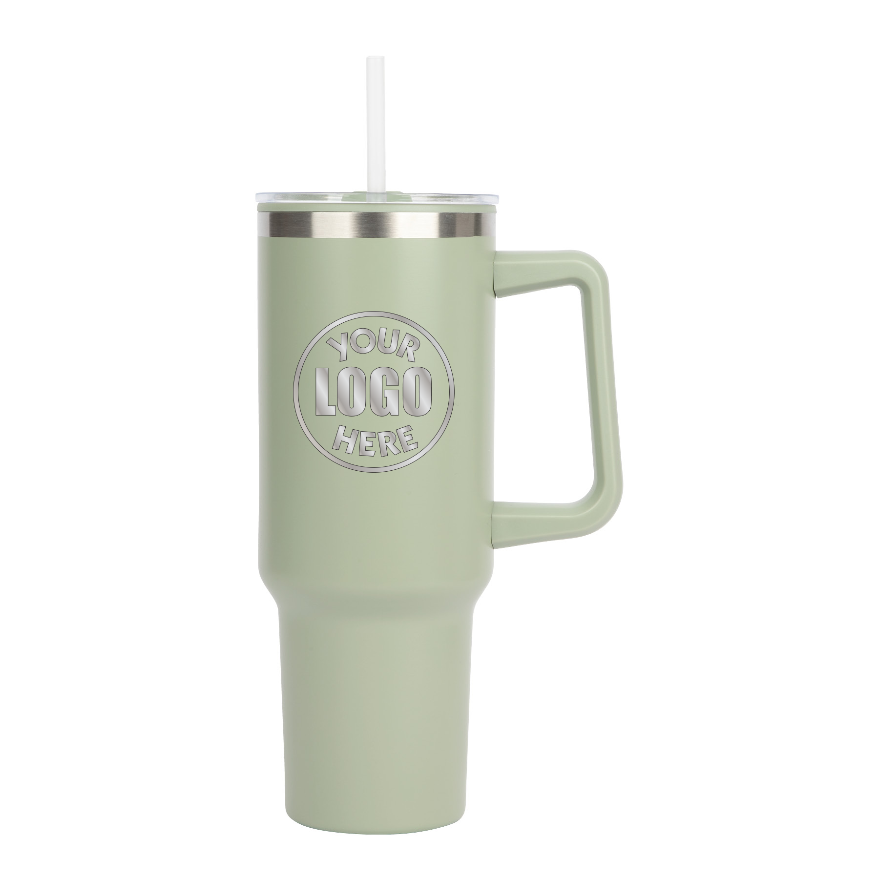 40 oz. Plastic Lined  Insulated Travel Mug w/ Handle/16pk image 5