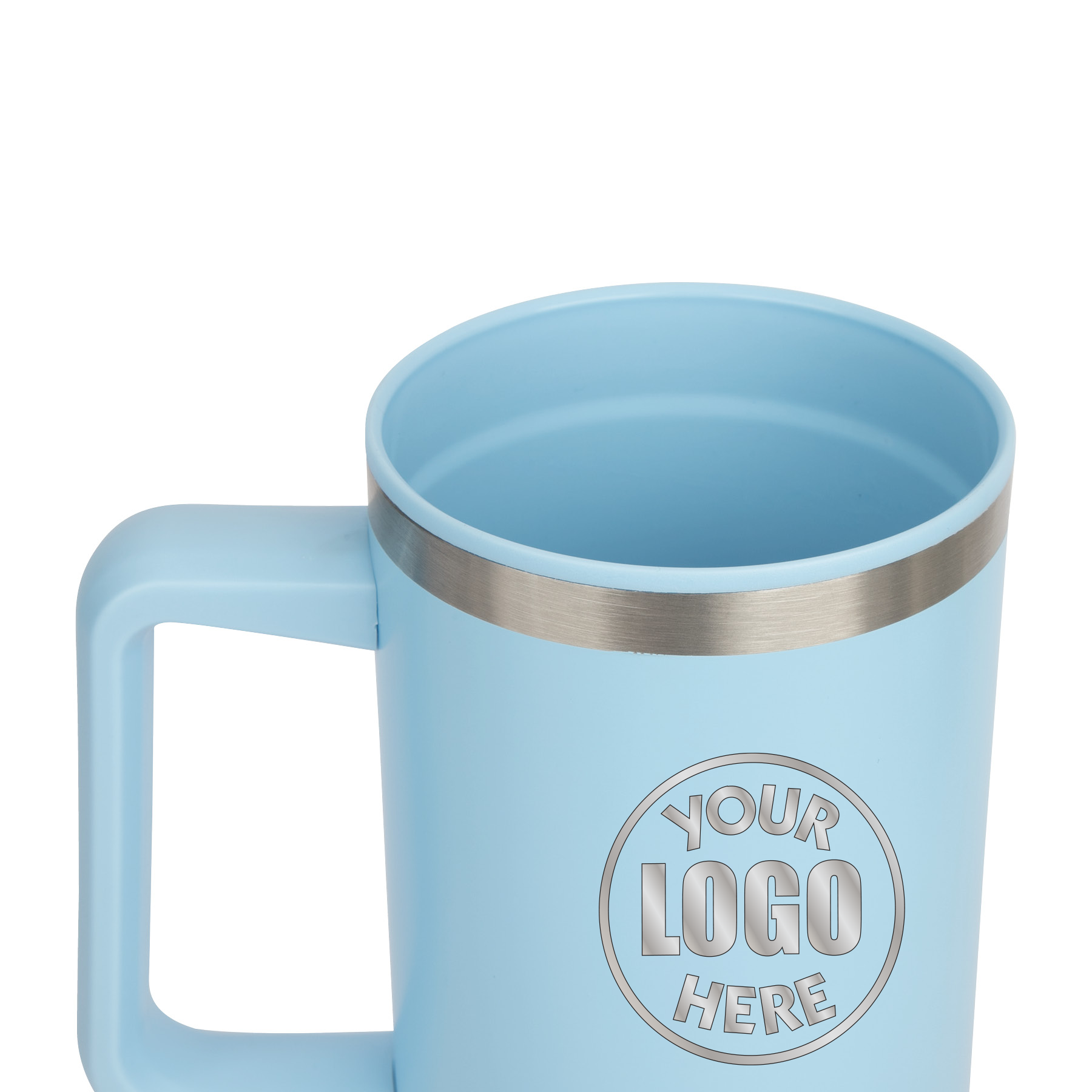 40 oz. Plastic Lined Travel Mug w/ Handel image 2